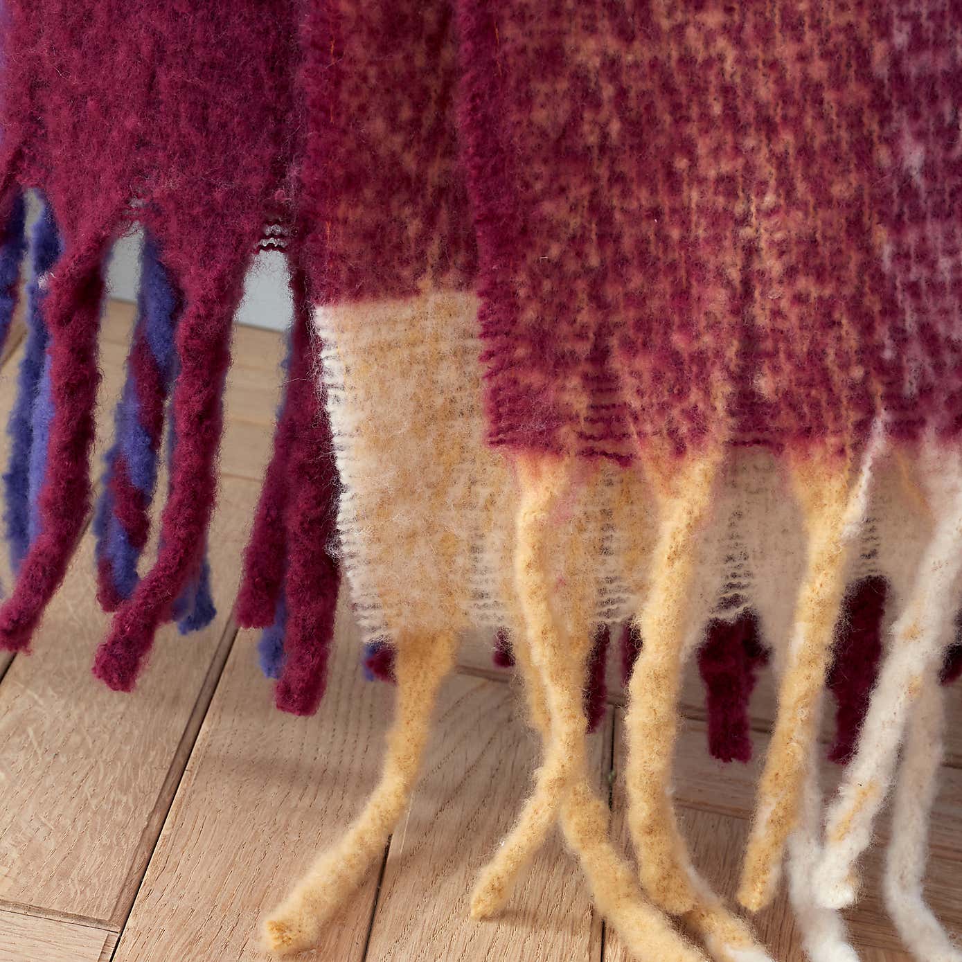 Catherine Lansfield Faux Mohair Check Throw 130cm x 170cm