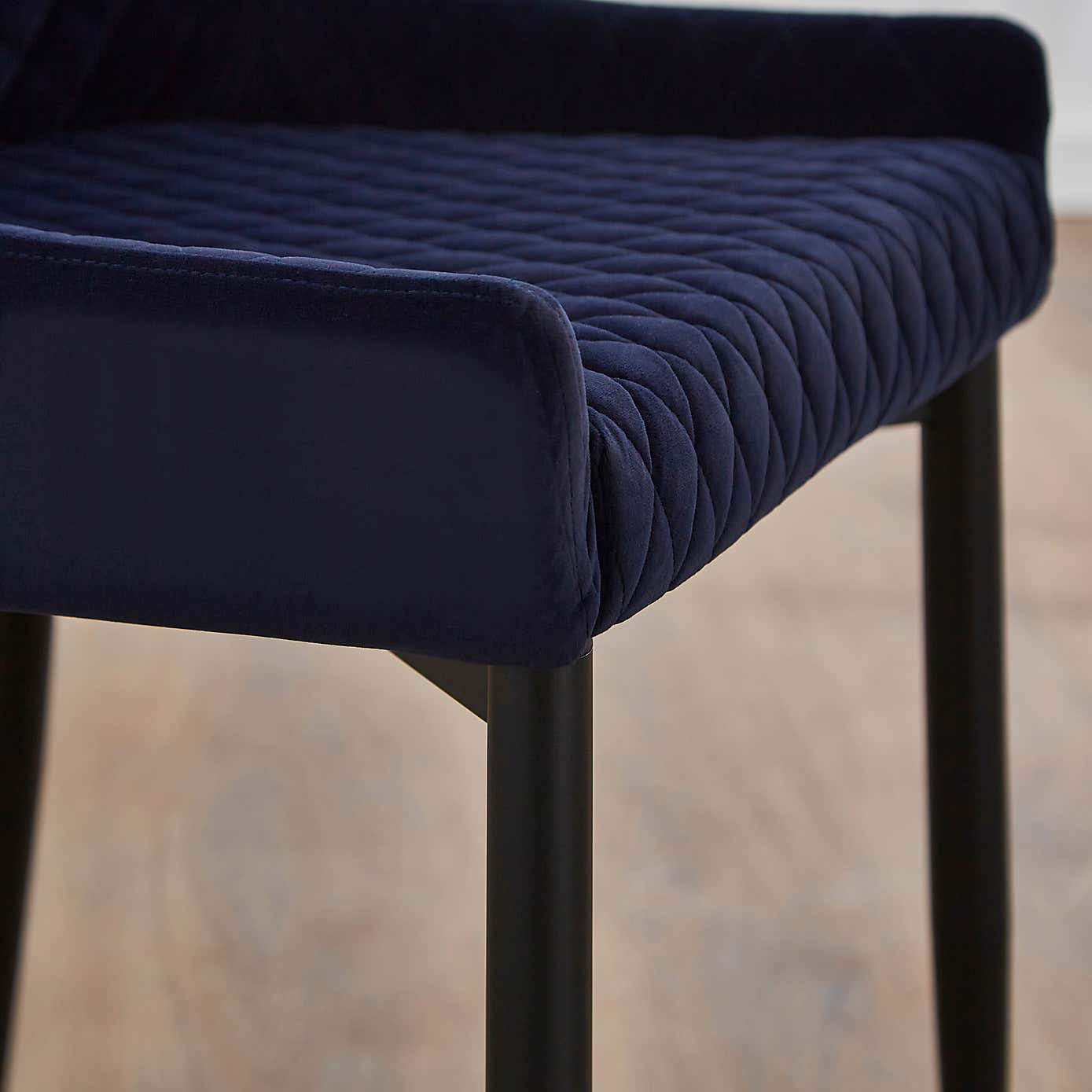 Montreal Set of 2 Dining Chairs Charcoal Velvet