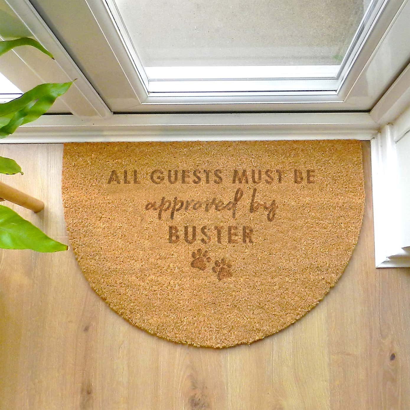Personalised Half Moon Pet Doormat