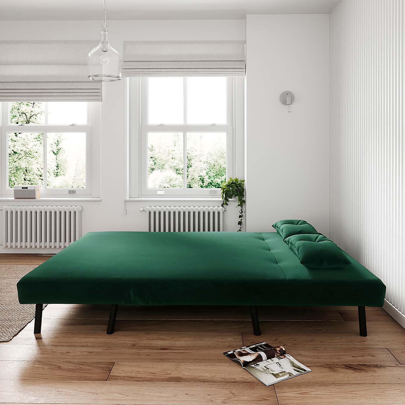 Phoebe Velvet Double Sofa Bed