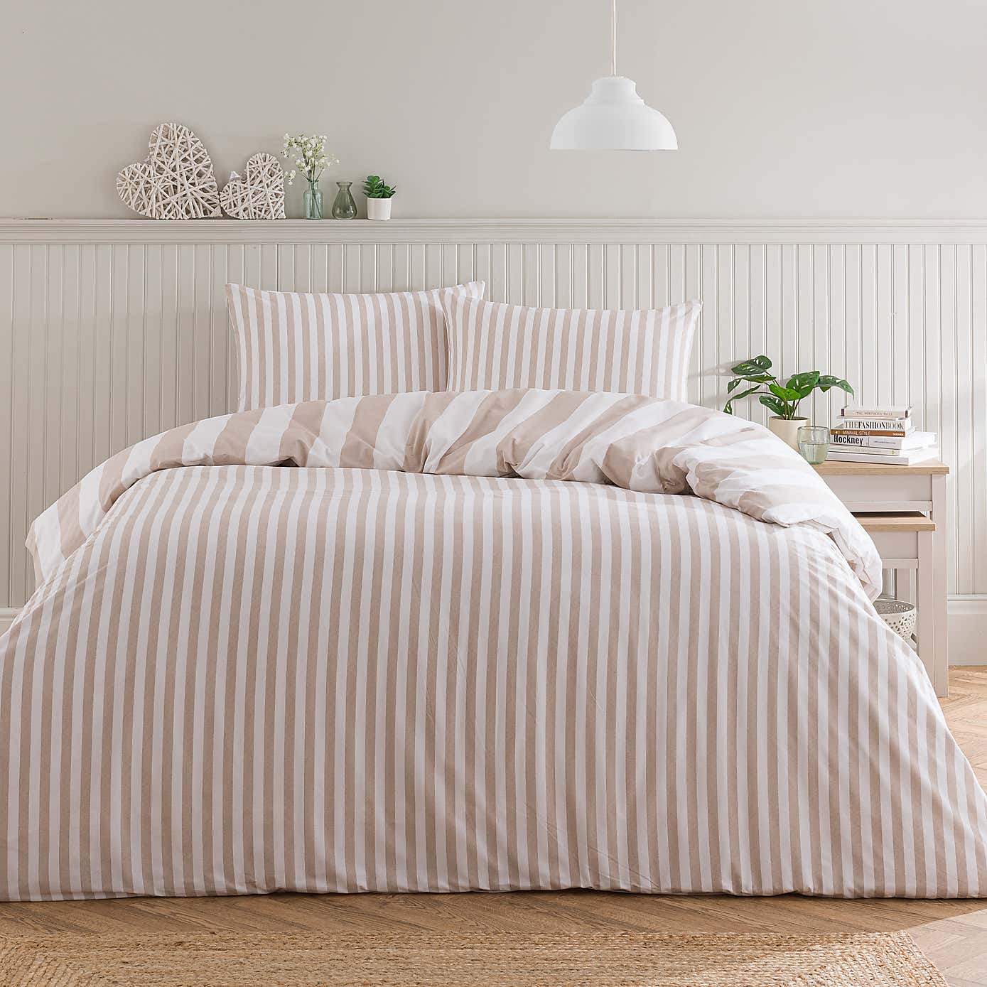 Kent Broad Stripe Cotton Duvet Cover & Pillowcase Set