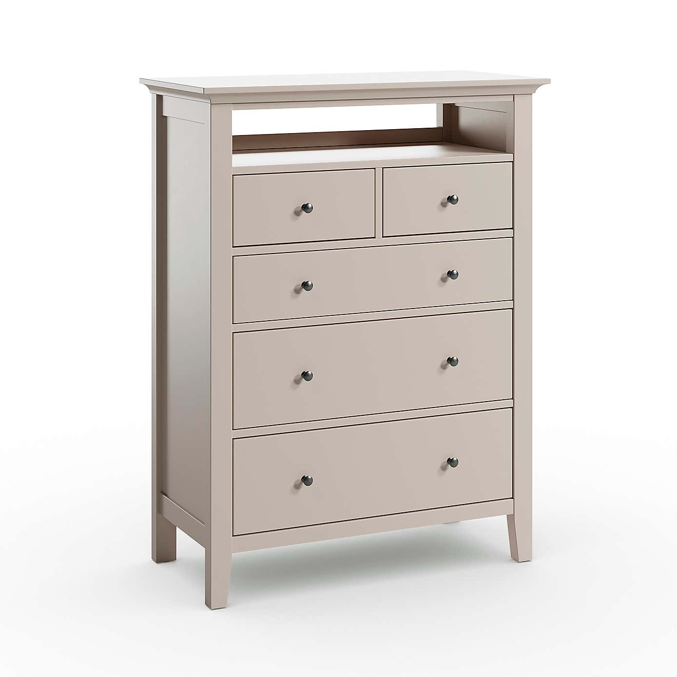 Lynton 5 Drawer Chest with 1 Open Shelf
