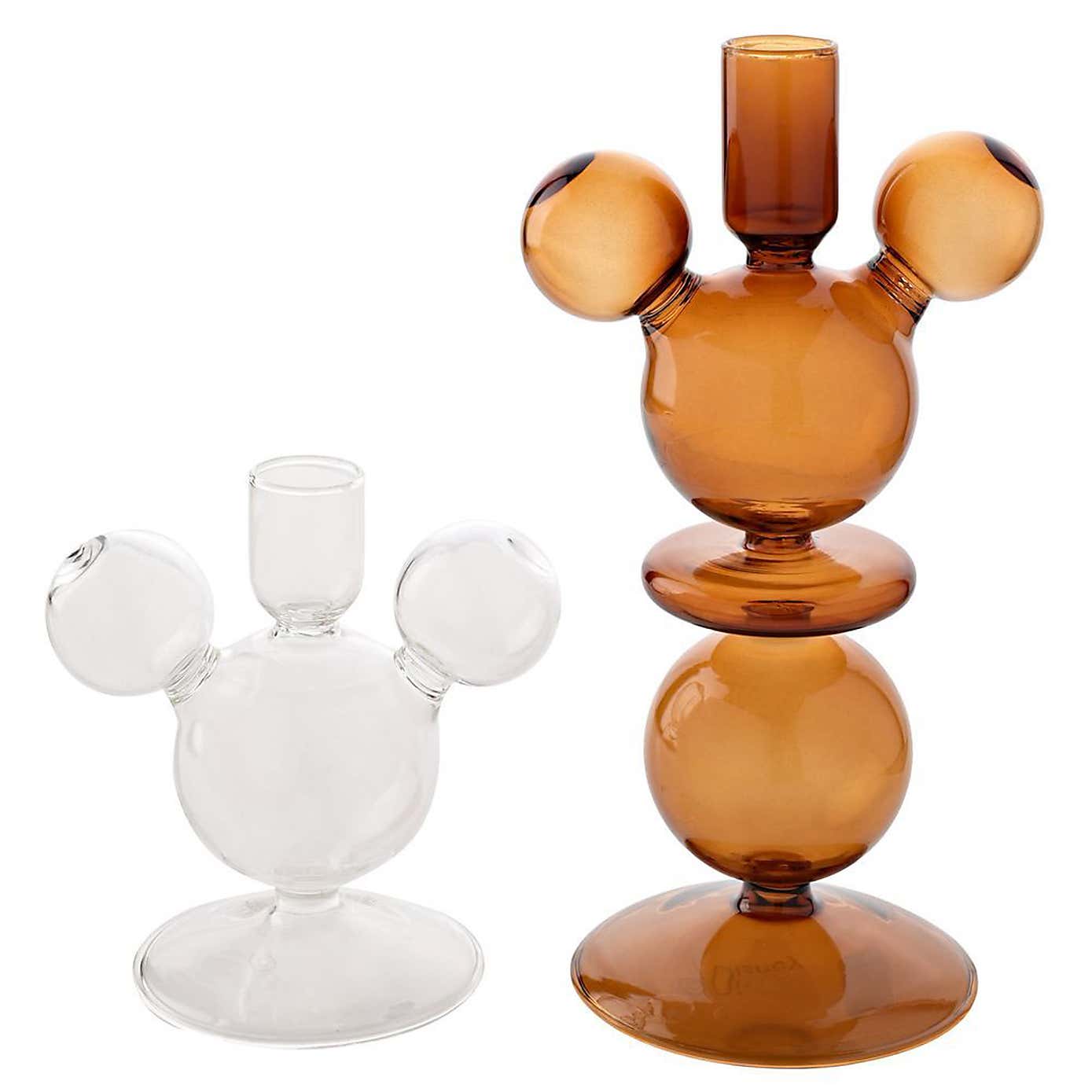 Set of 2 Disney Mickey Mouse Shaped Candlestick Holders