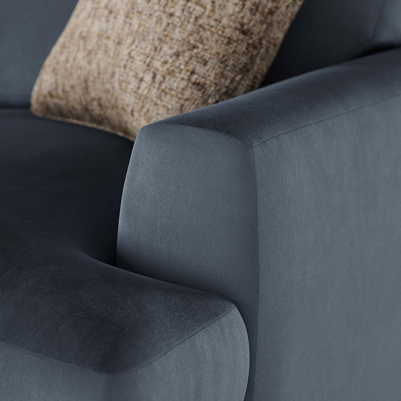 Lawson Matte Plush Velvet 2 Seater Sofa