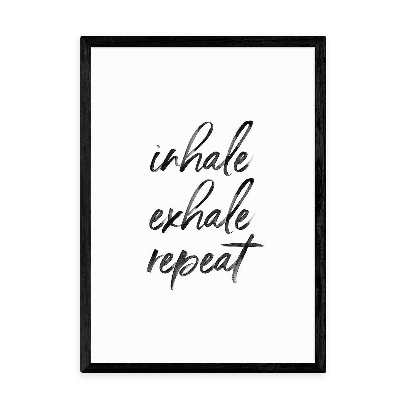 East End Prints Inhale Exhale Repeat Print