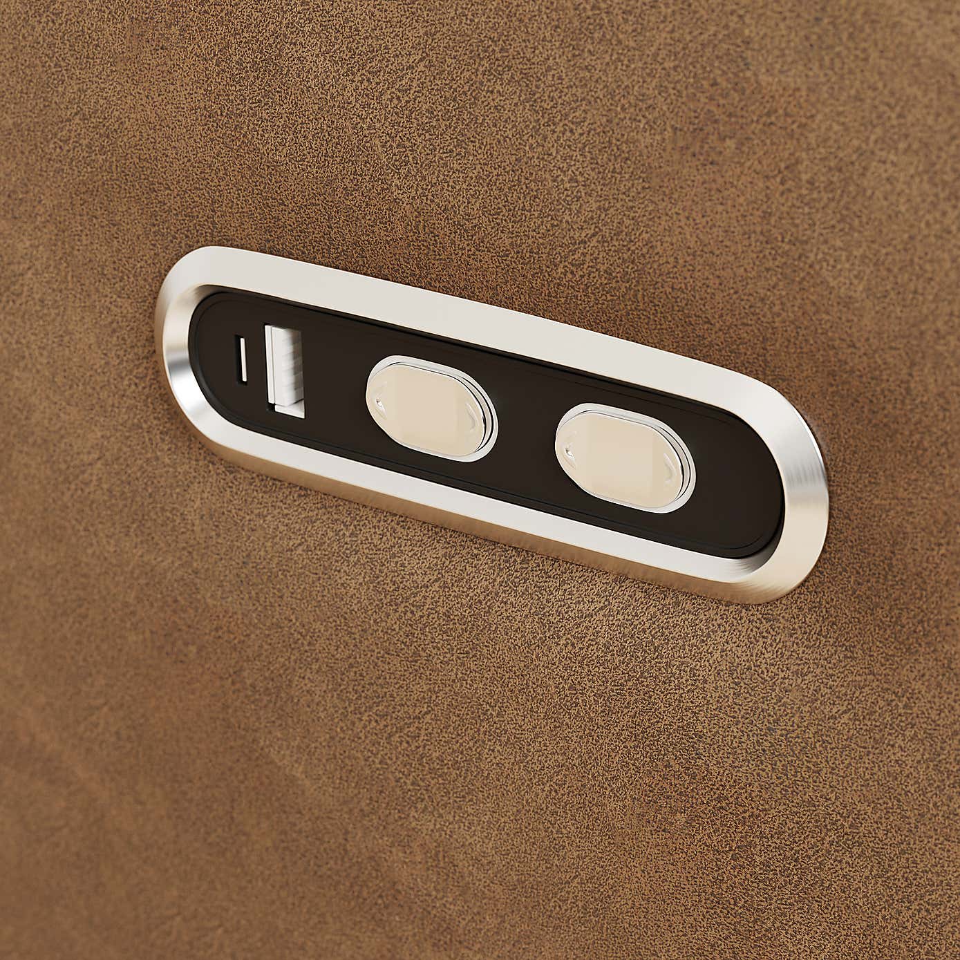 Zoe Faux Leather Power Recliner Armchair, Mocha