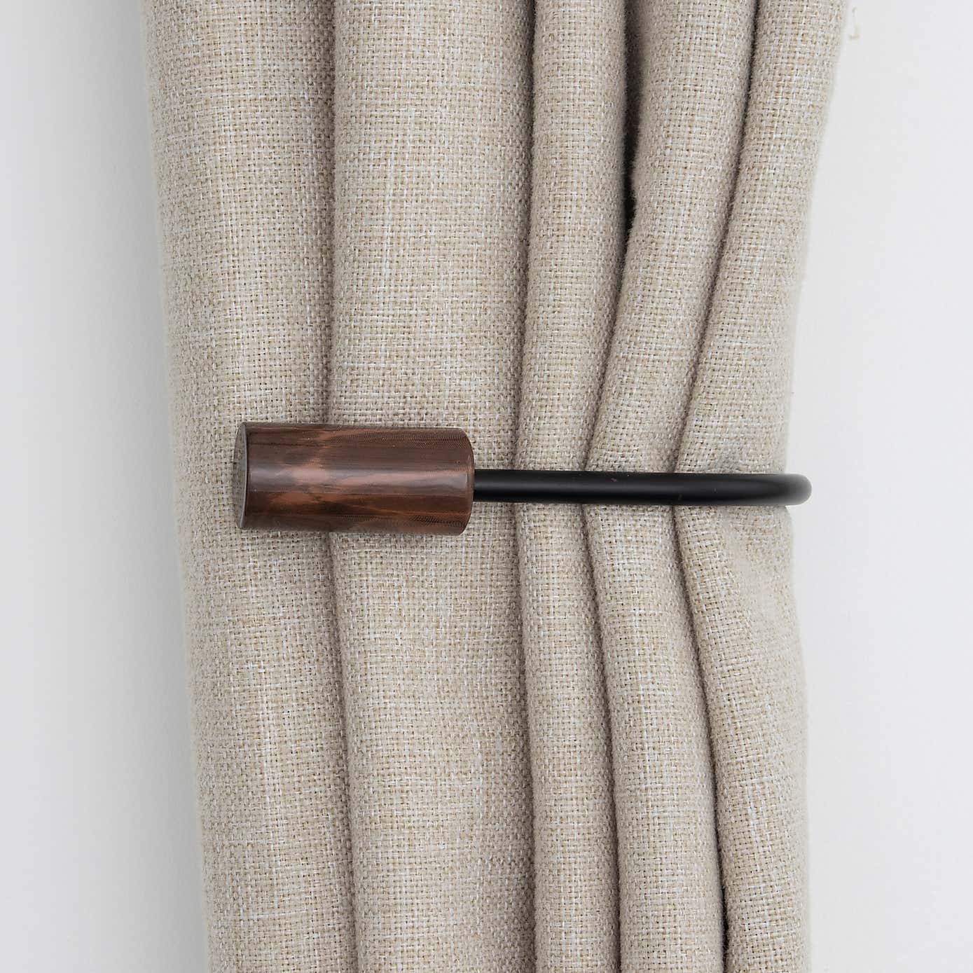 Marble Matt Black Curtain Holdbacks