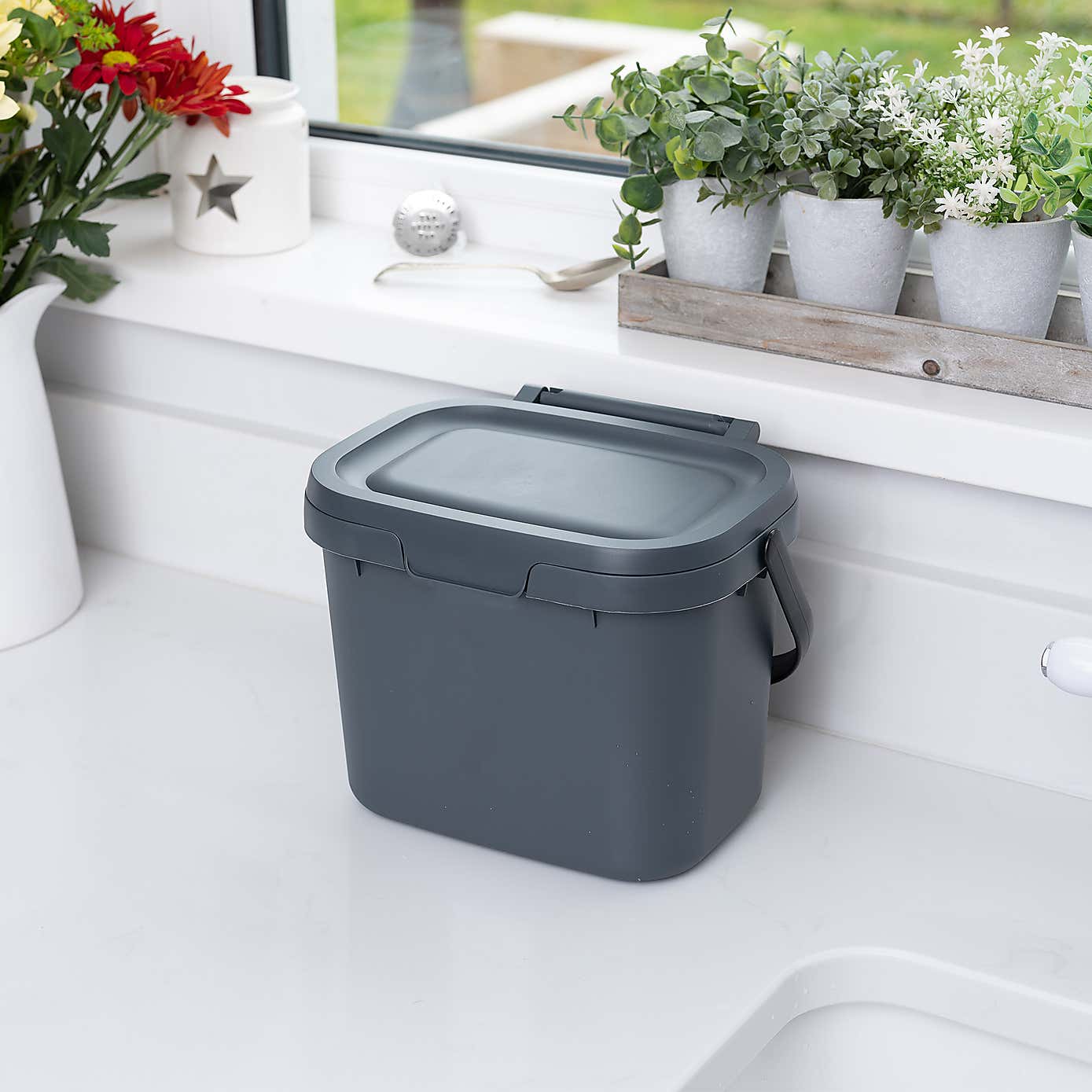 Dunelm Sinkside Caddy 4L Grey