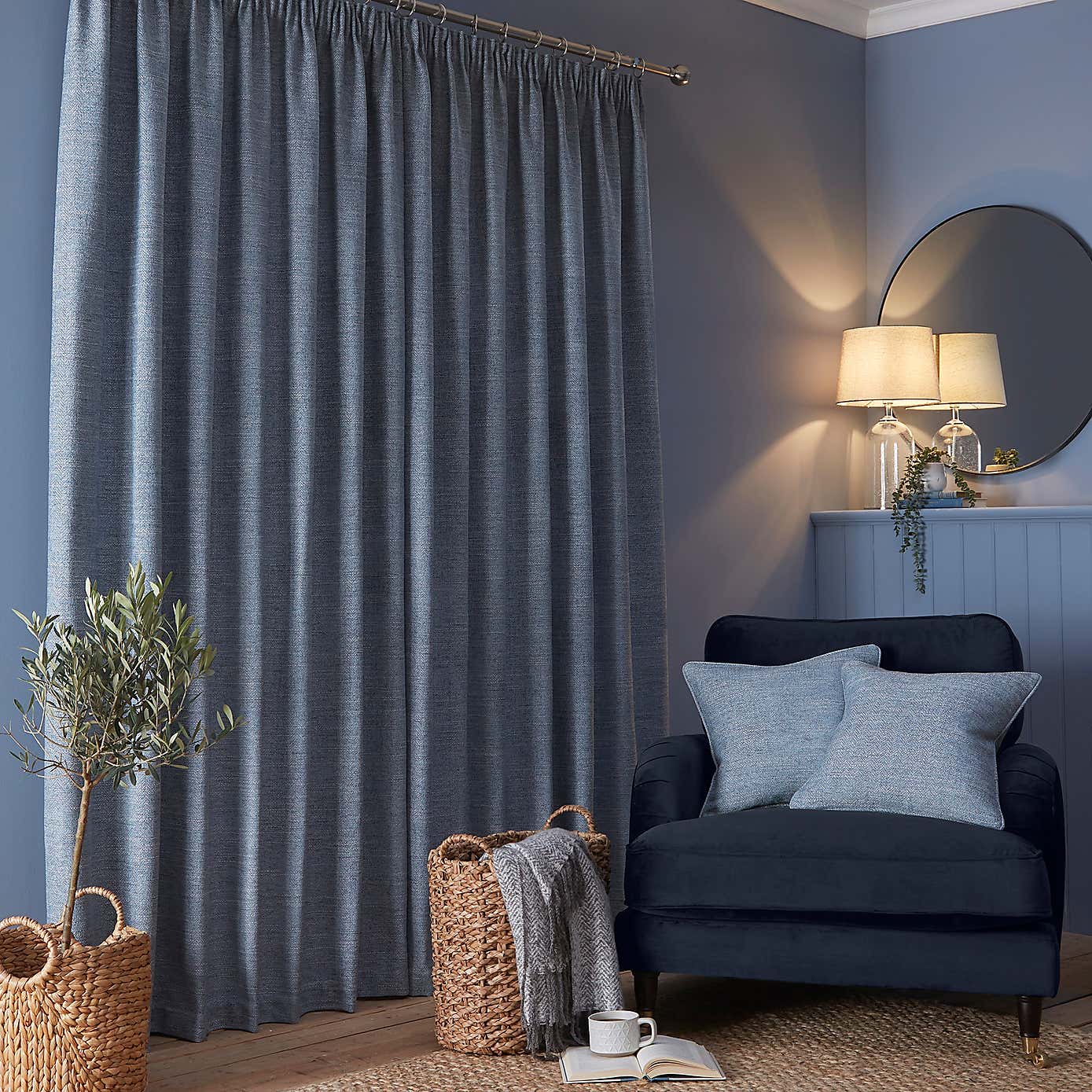 Churchgate Swithland Herringbone Pencil Pleat Curtains