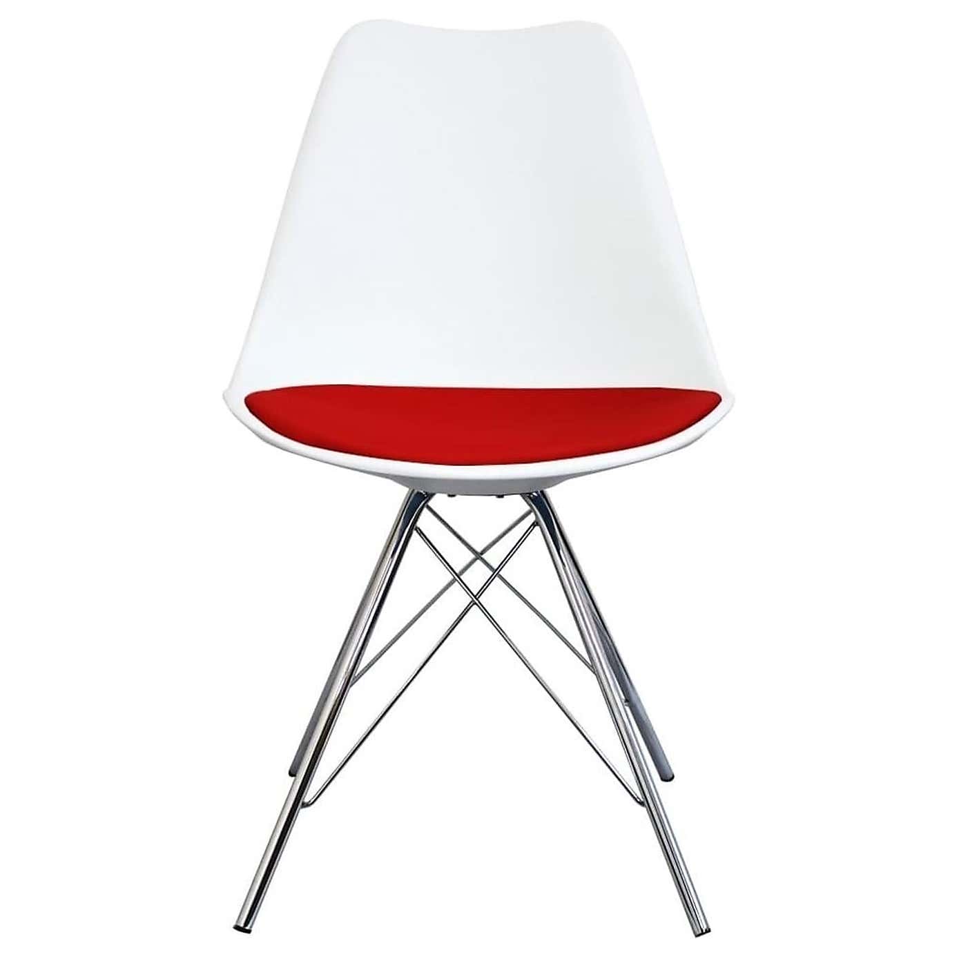 Fusion Living Soho White Plastic Dining Chair