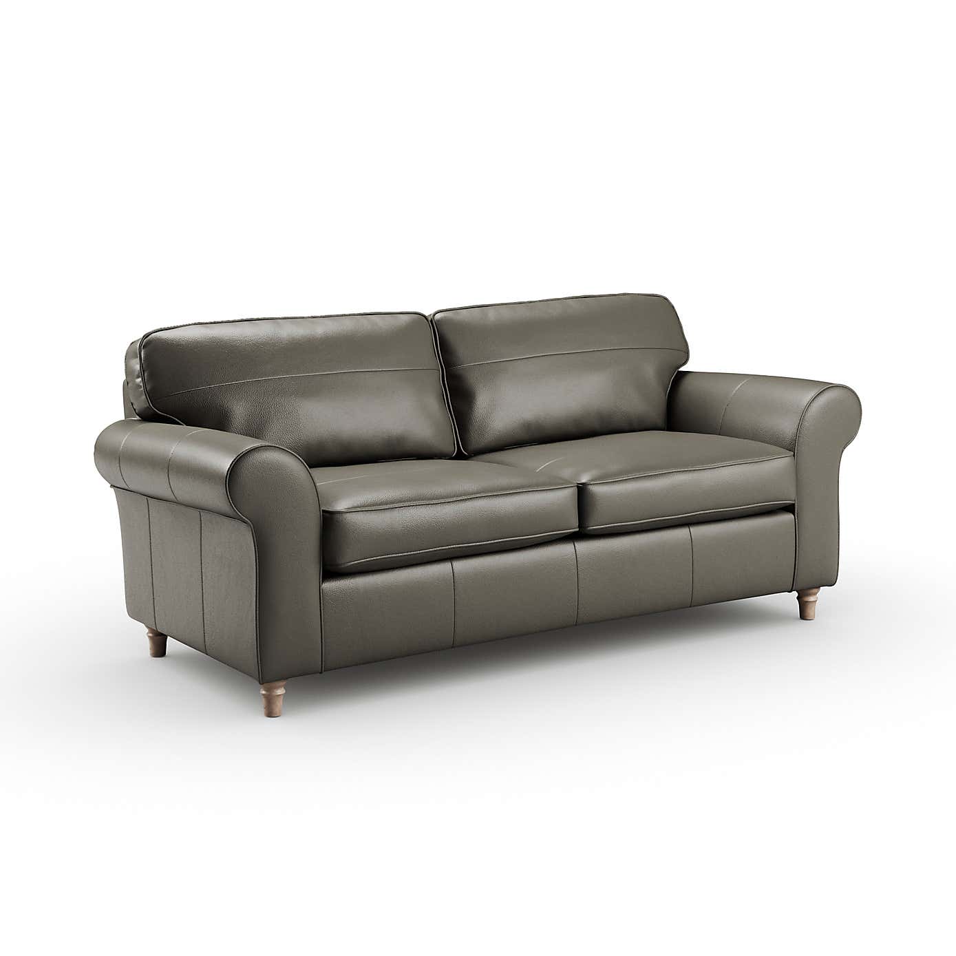 Flori Classic Leather 3 Seater Sofa