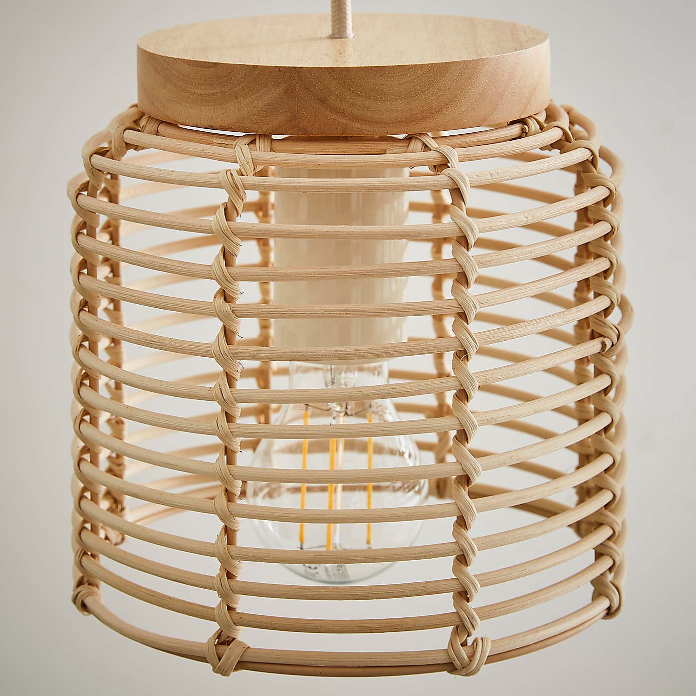 Emil Rattan 3 Light Diner Ceiling Light