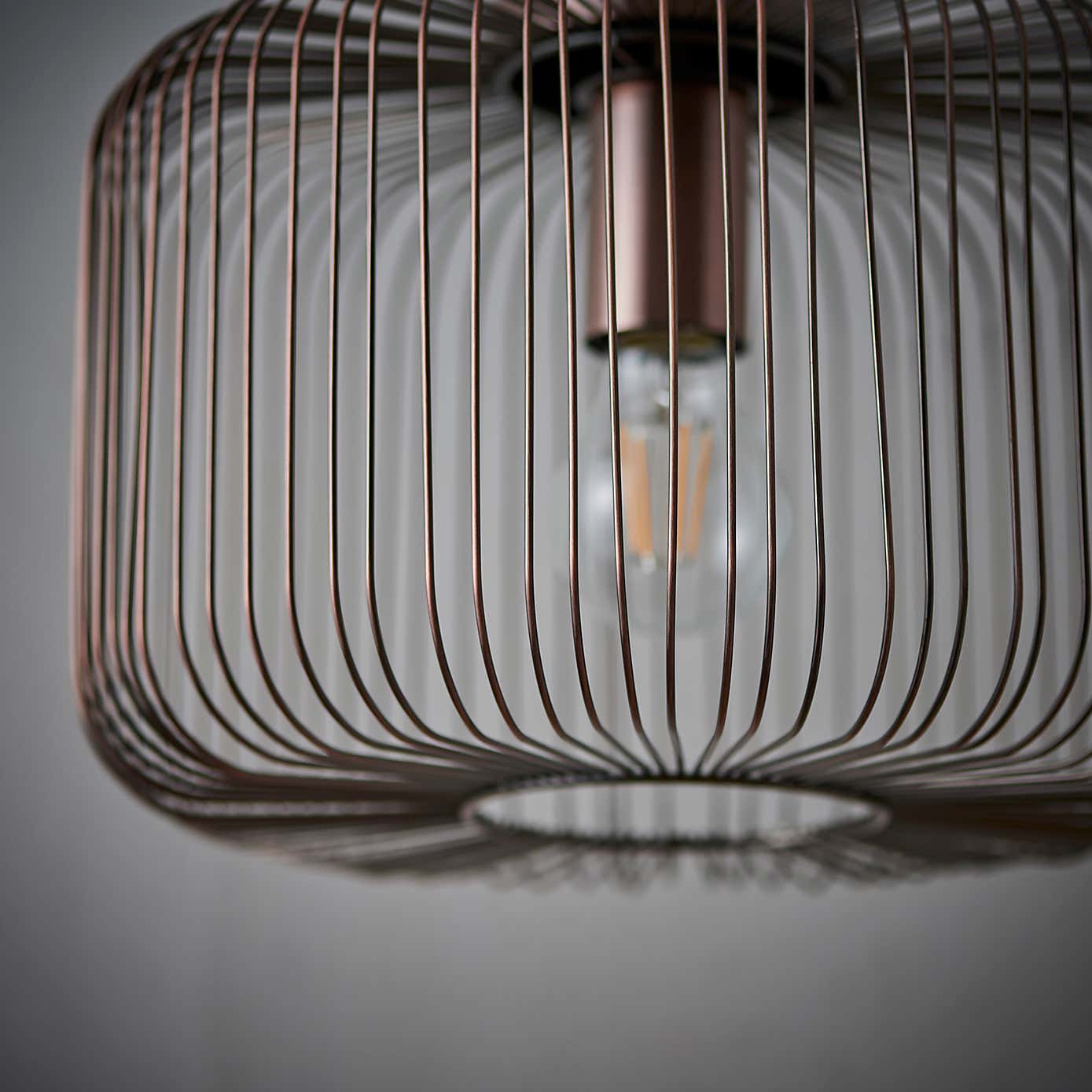 Vogue Nicola Antique Copper Pendant Ceiling Fitting