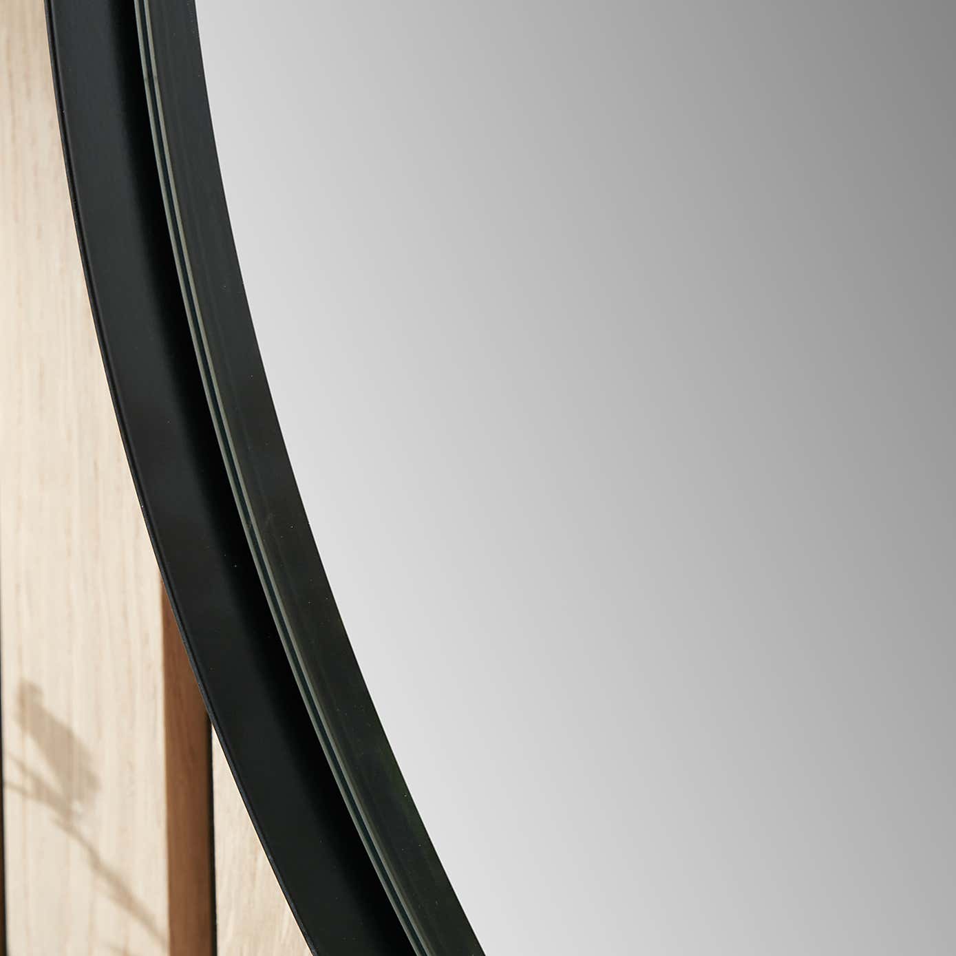 Slim Frame Round Wall Mirror