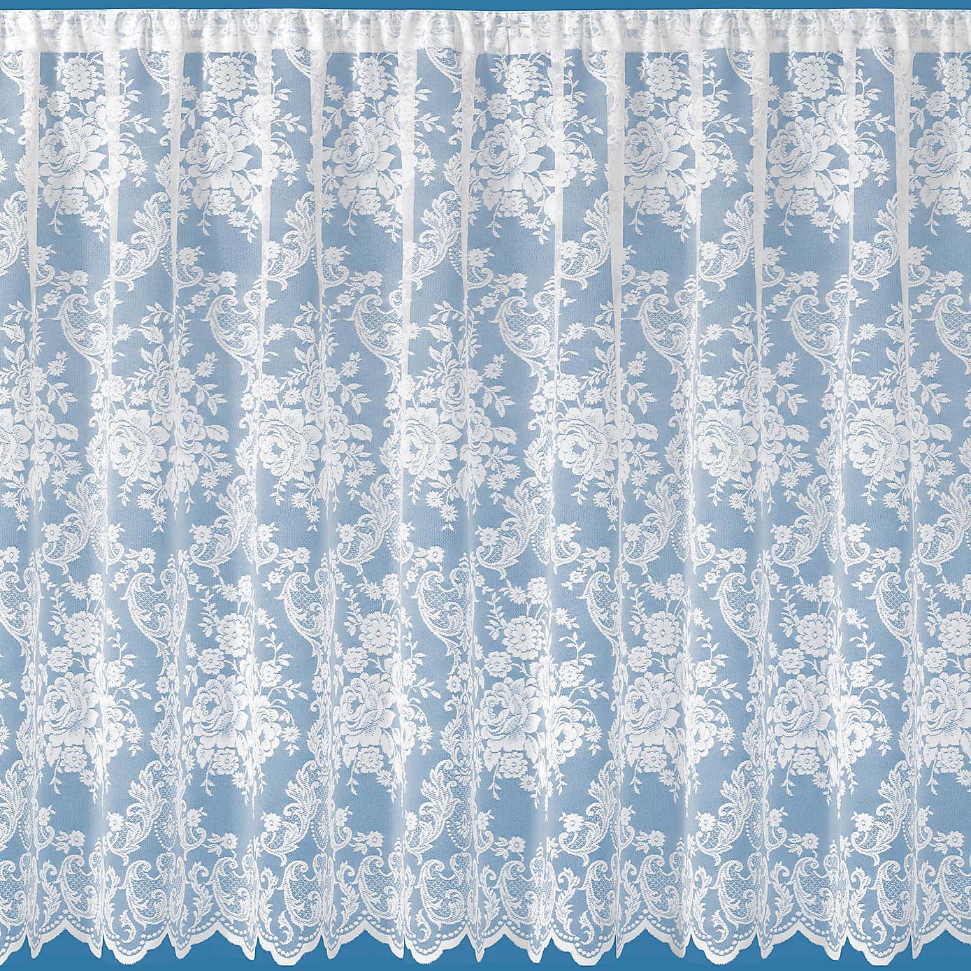 Shabby Chic White Lace Panel