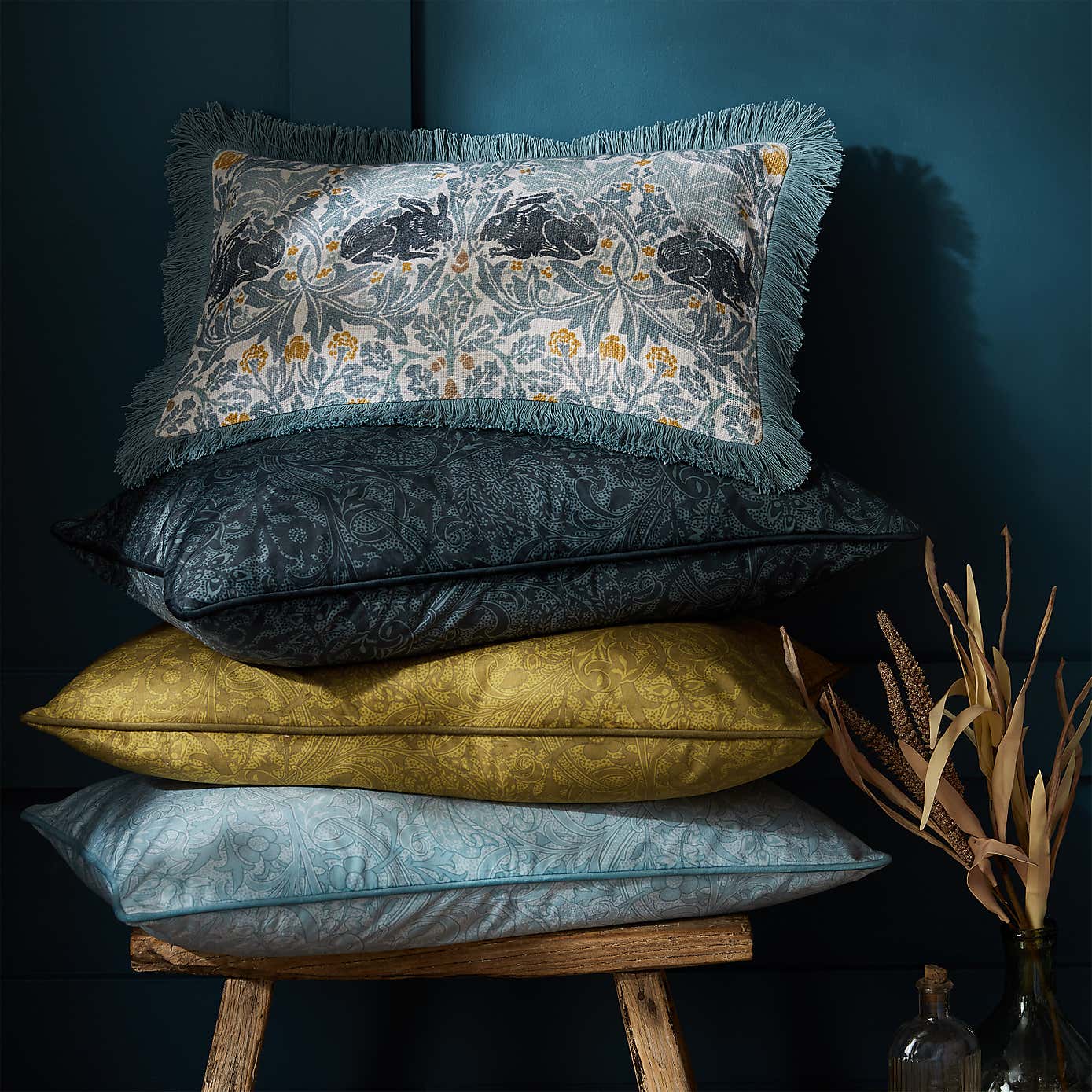 William Morris At Home Golden Lily Tonal Cushion