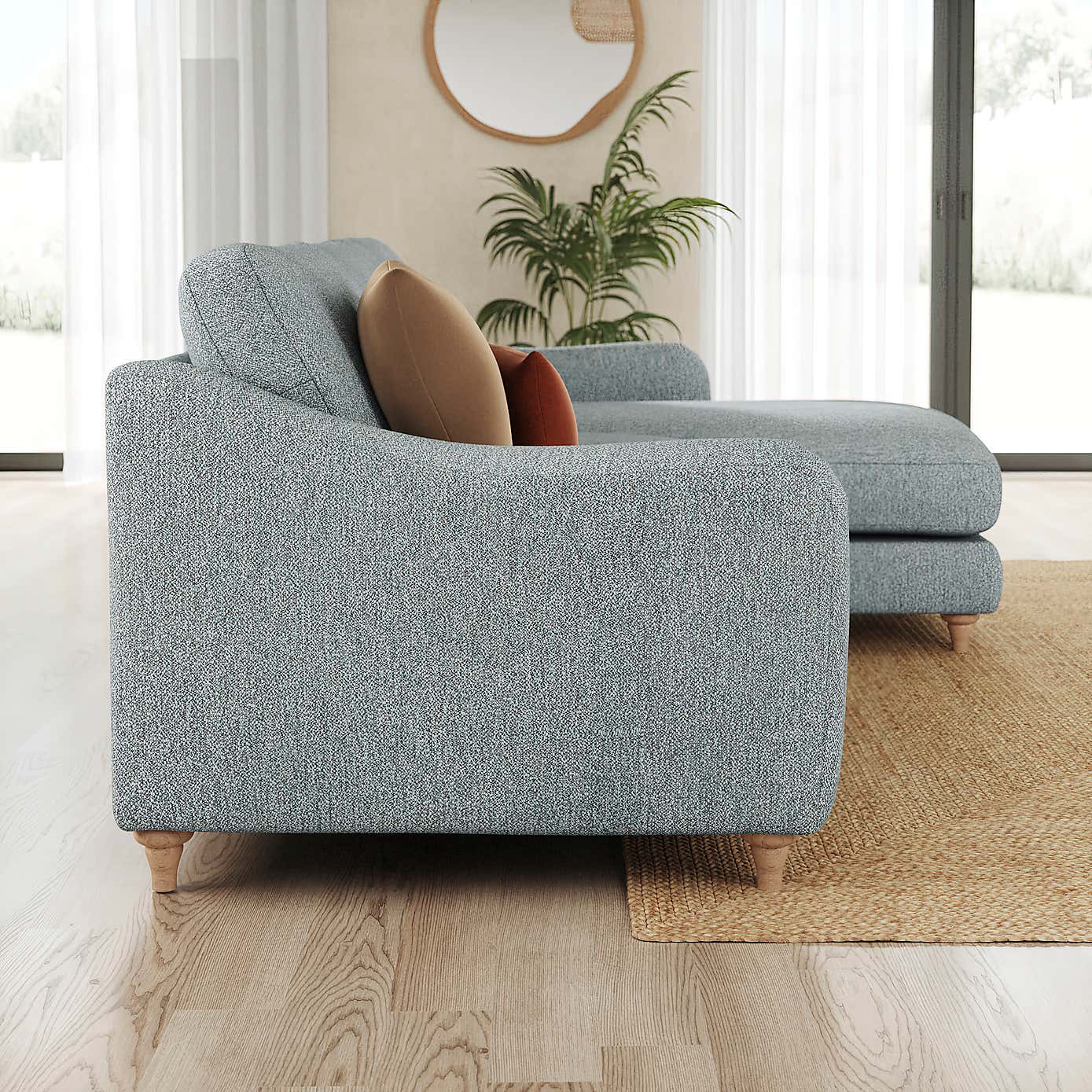 Hattie Cosy Weave Corner Chaise Sofa