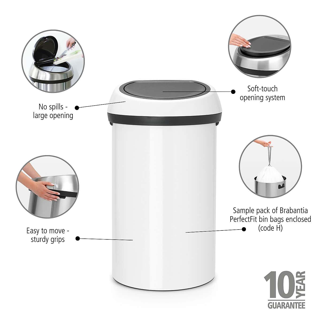Brabantia 60L Touch Bin