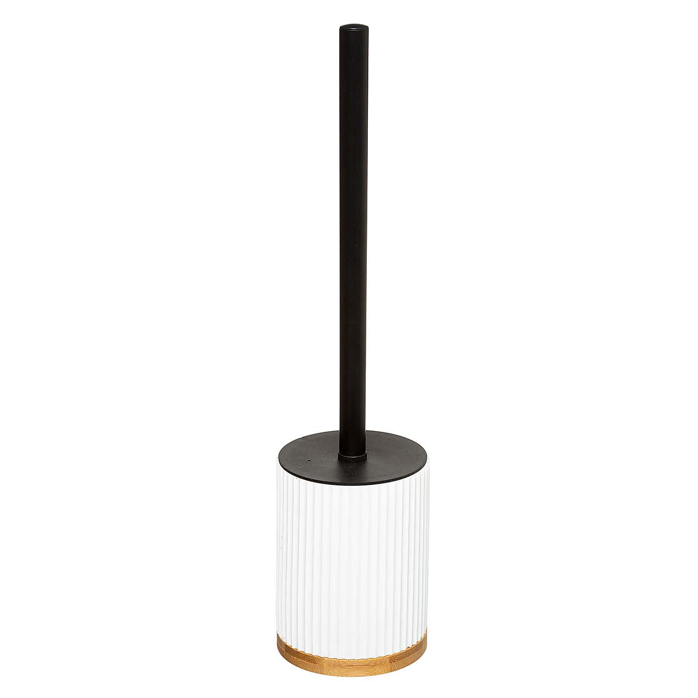Modern Bamboo Toilet Brush and Holder