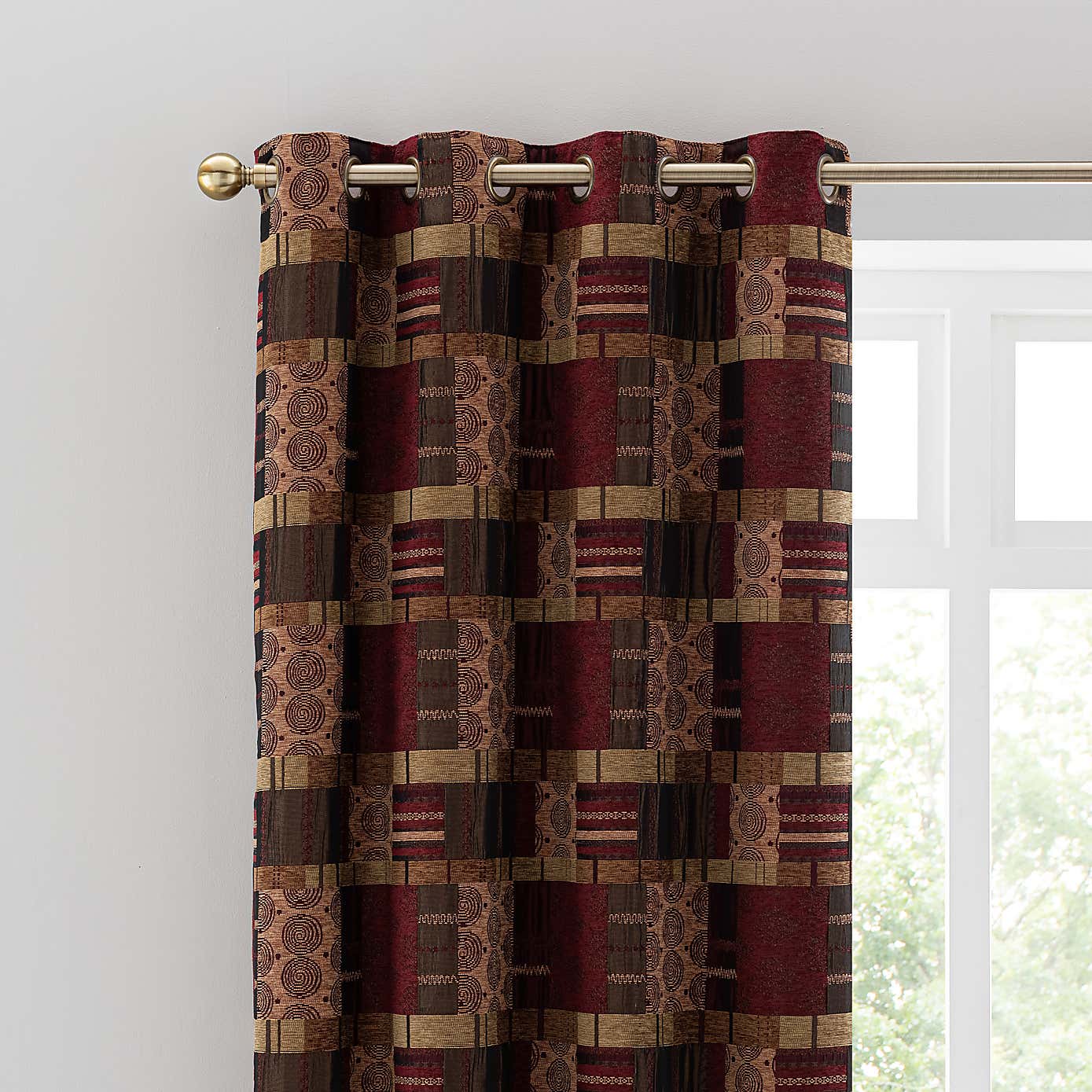 Prague Chenille Eyelet Curtains
