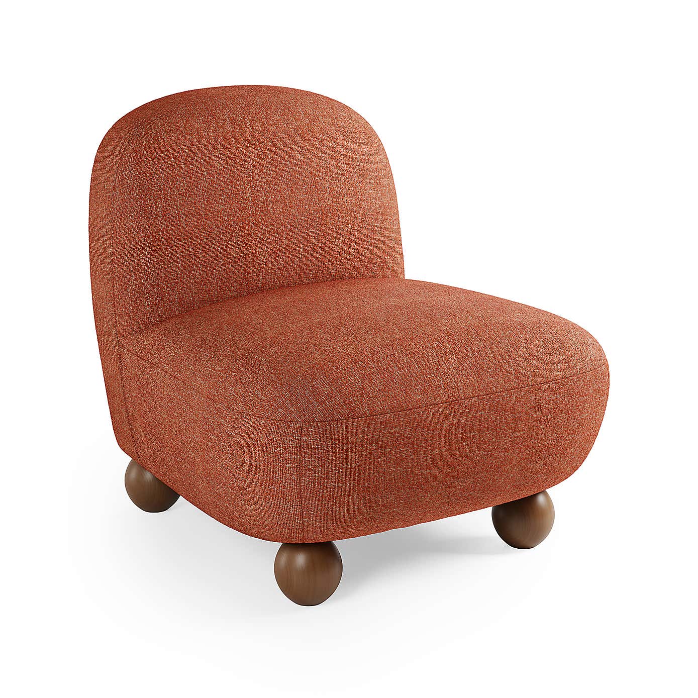 Nylah Multi Tone Boucle Curved Accent Chair