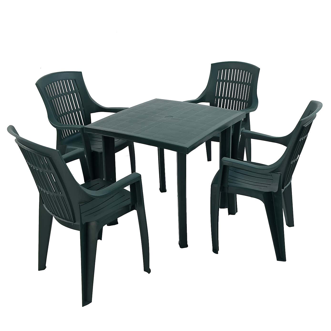 Trabella Alana Square Patio Table with 4 Bonnie Chairs