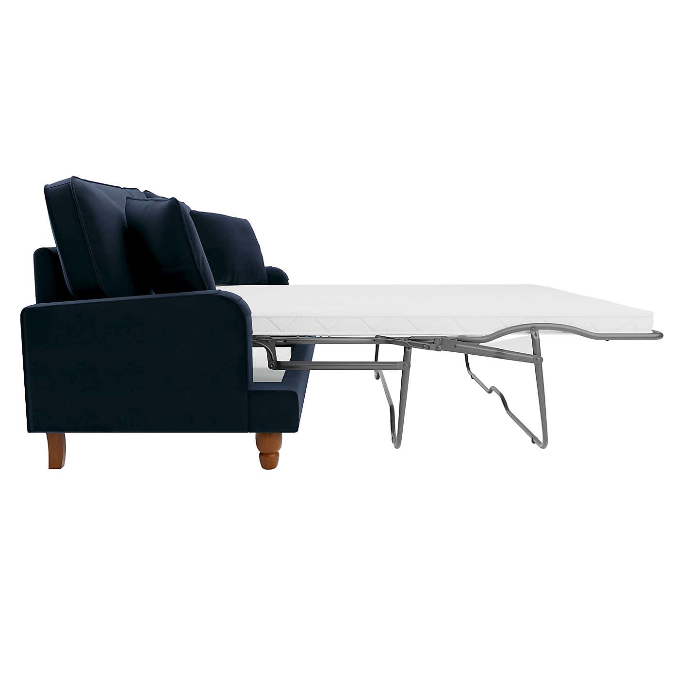 Beatrice Matte Velvet 3 Seater Double Sofa Bed