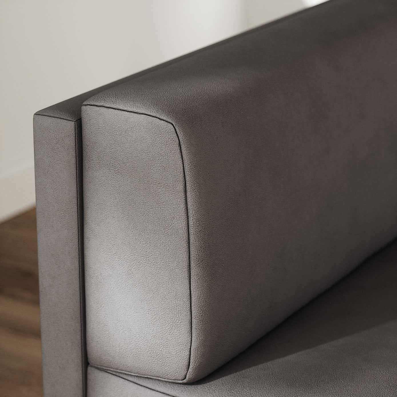 Mae Corner Dining Bench, Faux Leather