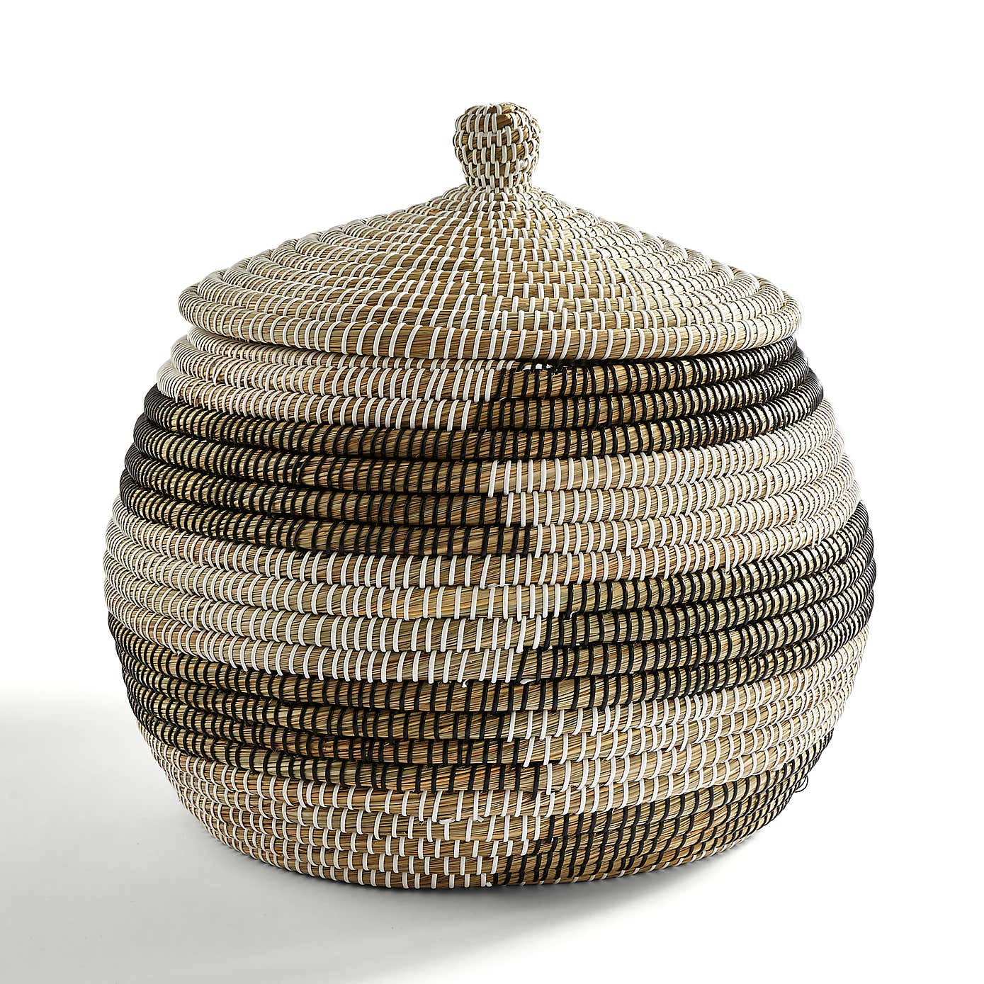 Contrast Storage Basket With Lid