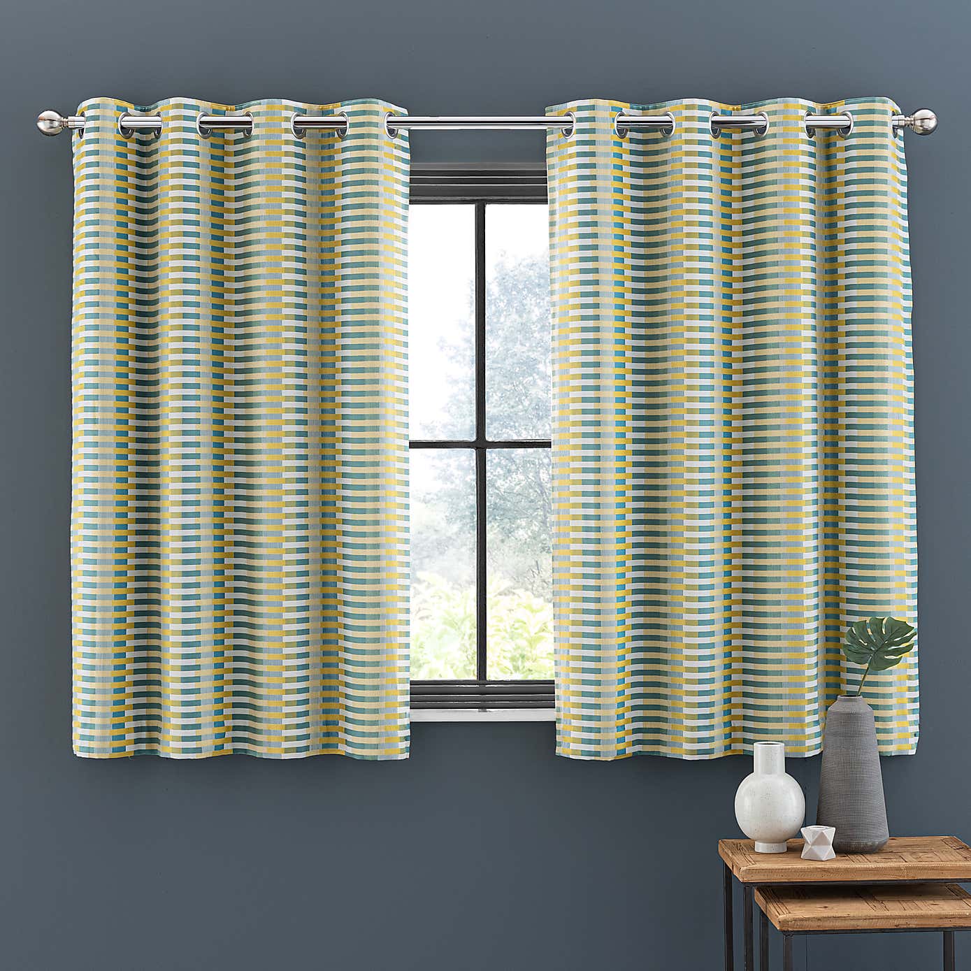 Elements Kansas Stripe Eyelet Curtains