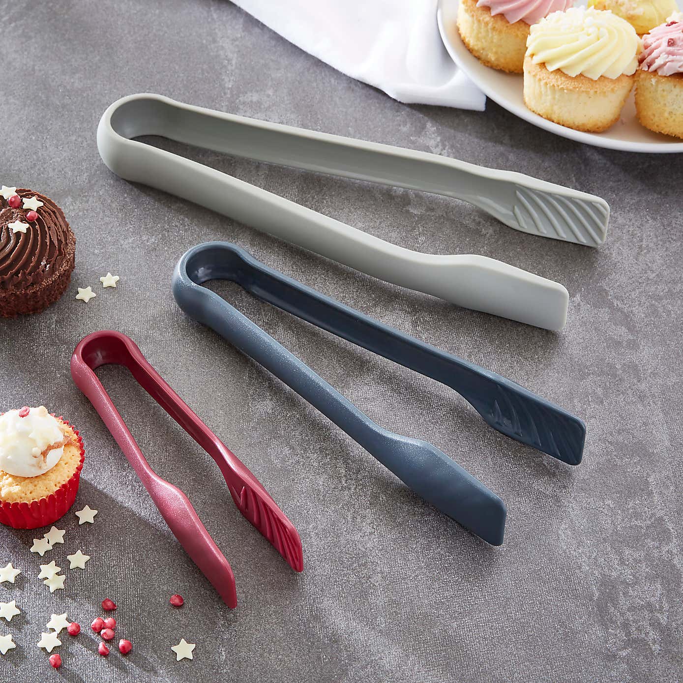 Handy Kitchen Pack of 3 Tongs