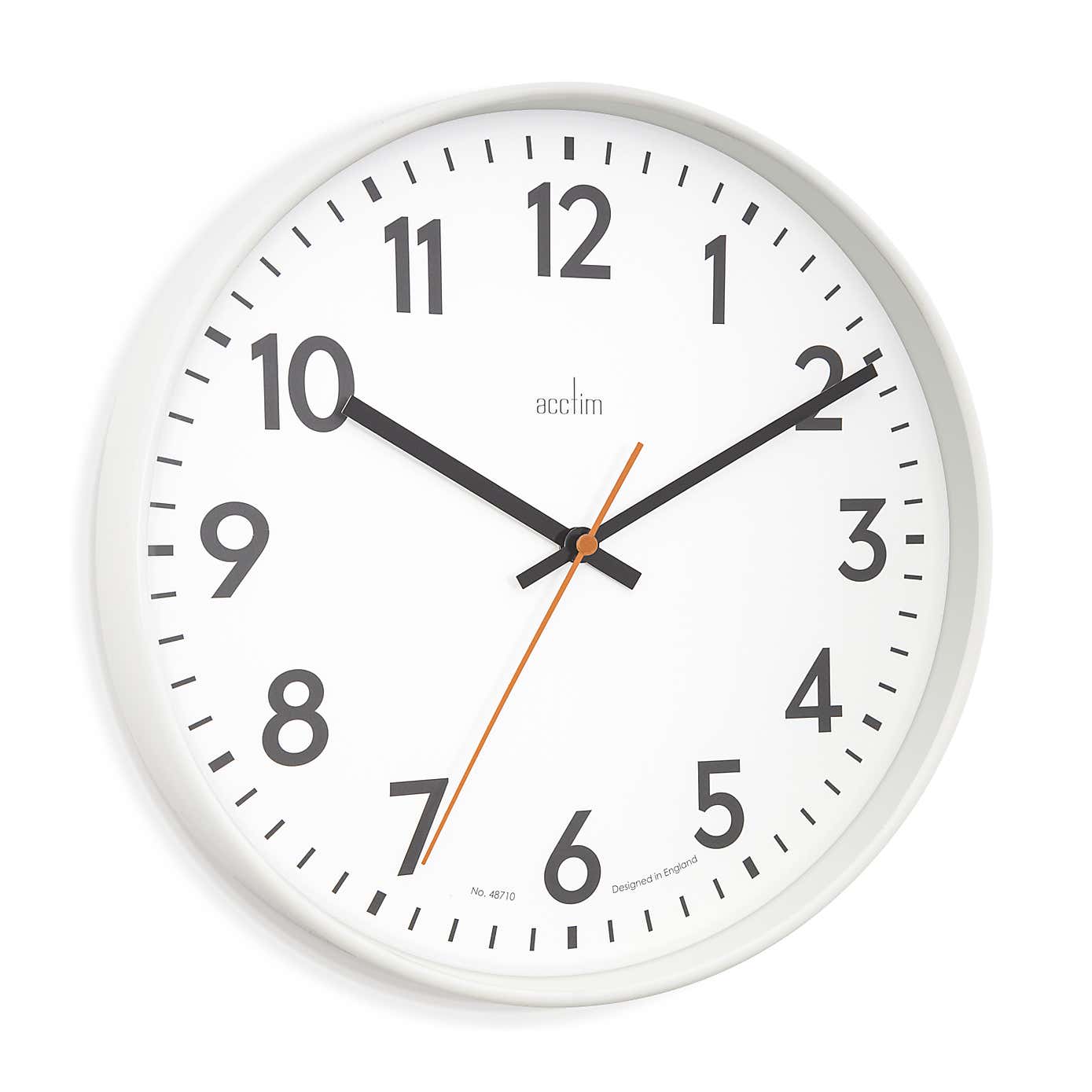 Acctim Hugo Modern Bright Wall Clock 30cm