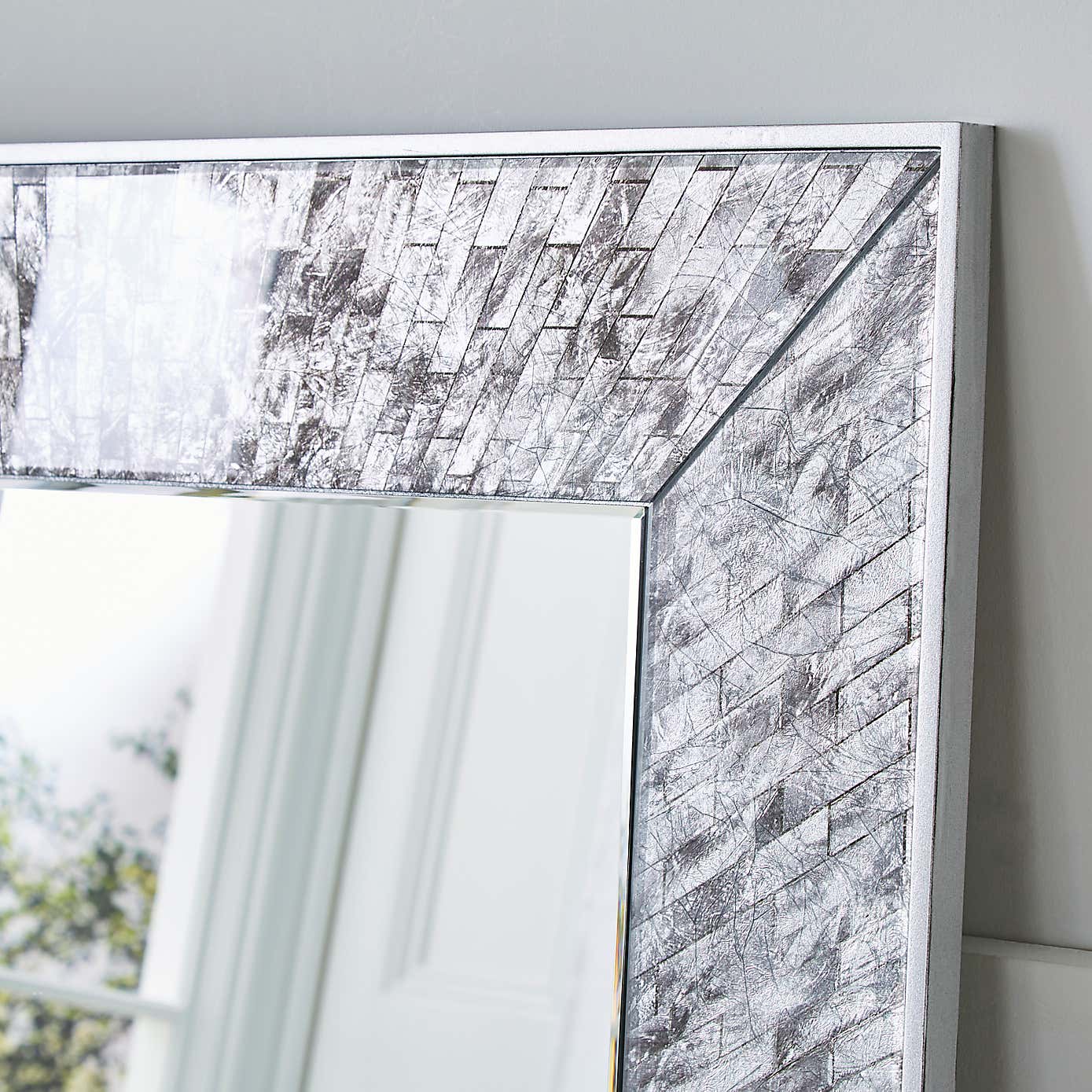 Luxe Tiled Full Length Leaner Mirror