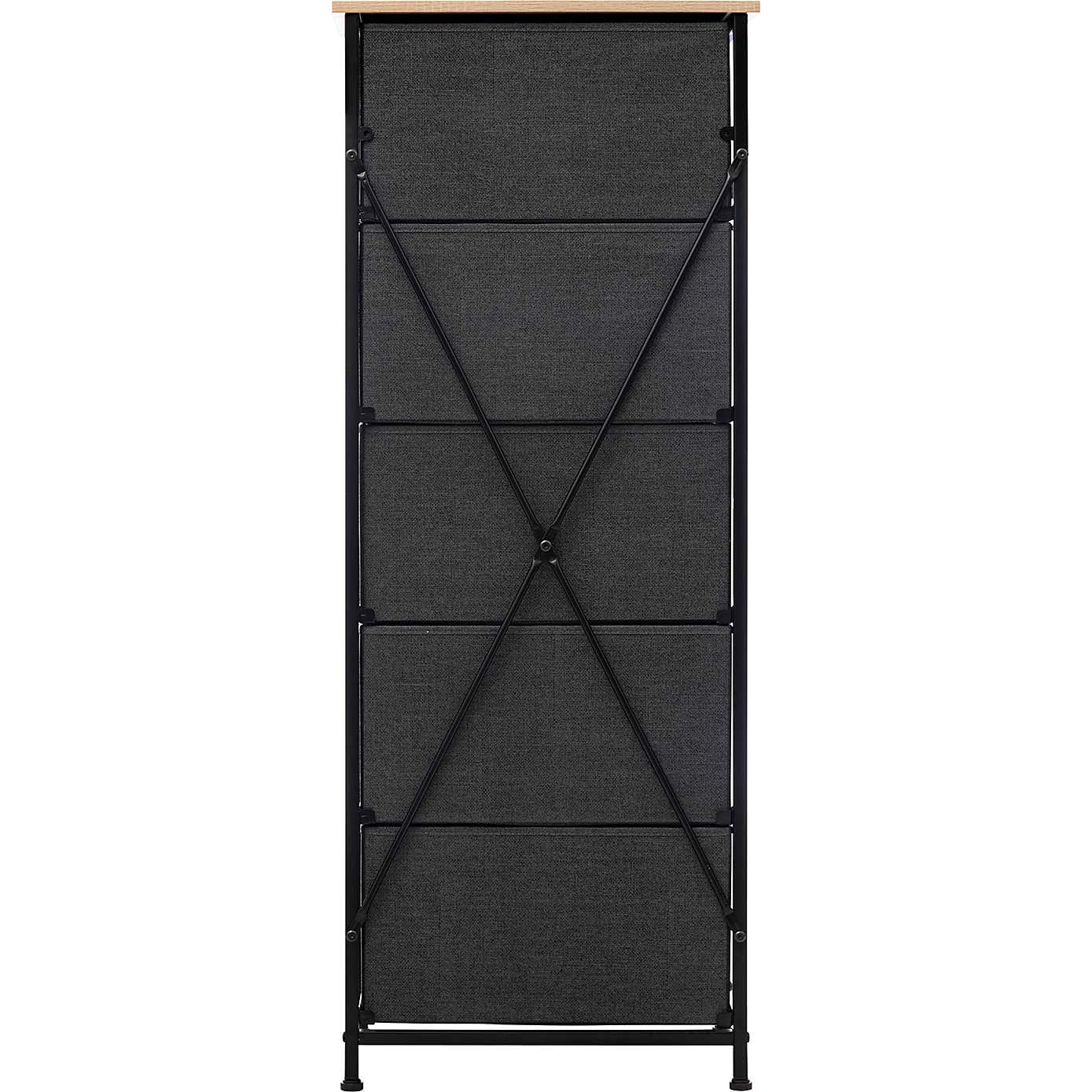 Tissa Tall Grey 5 Drawer Storage Unit