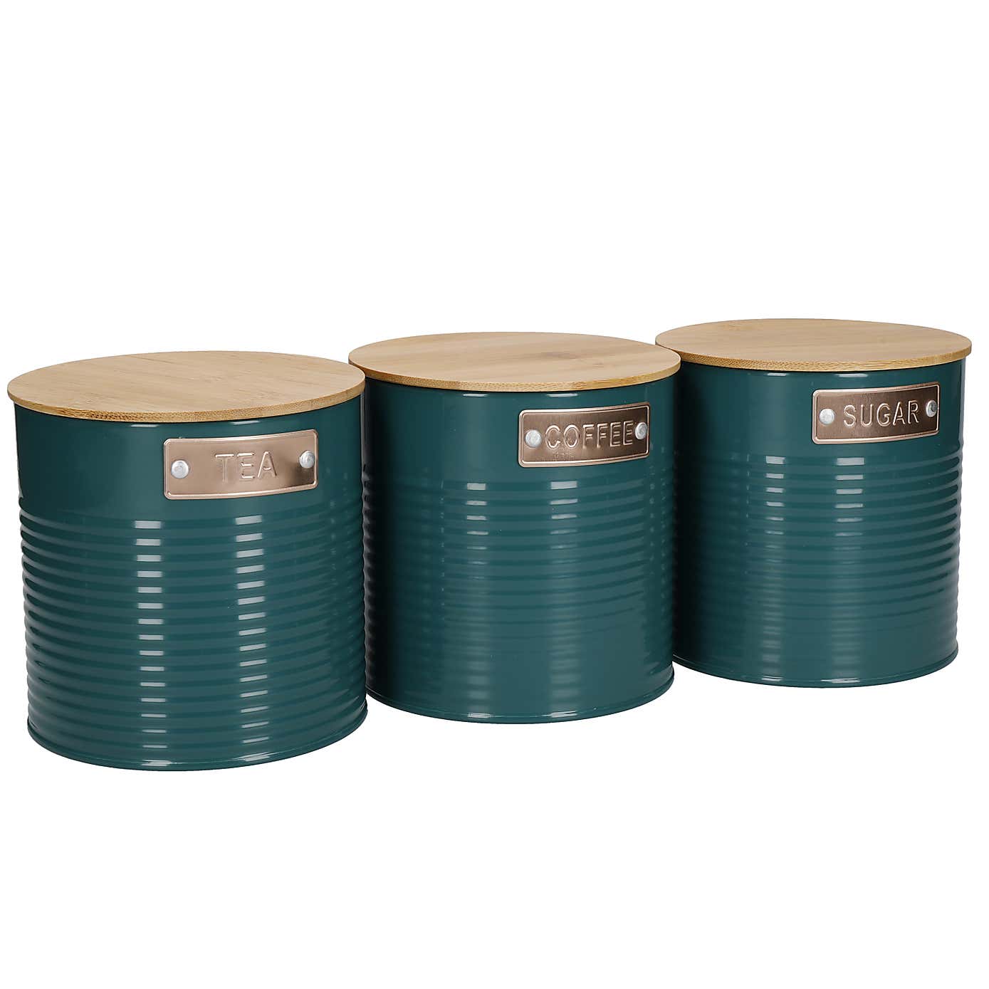 Airtight Metal Coffee Sugar and Tea Canisters