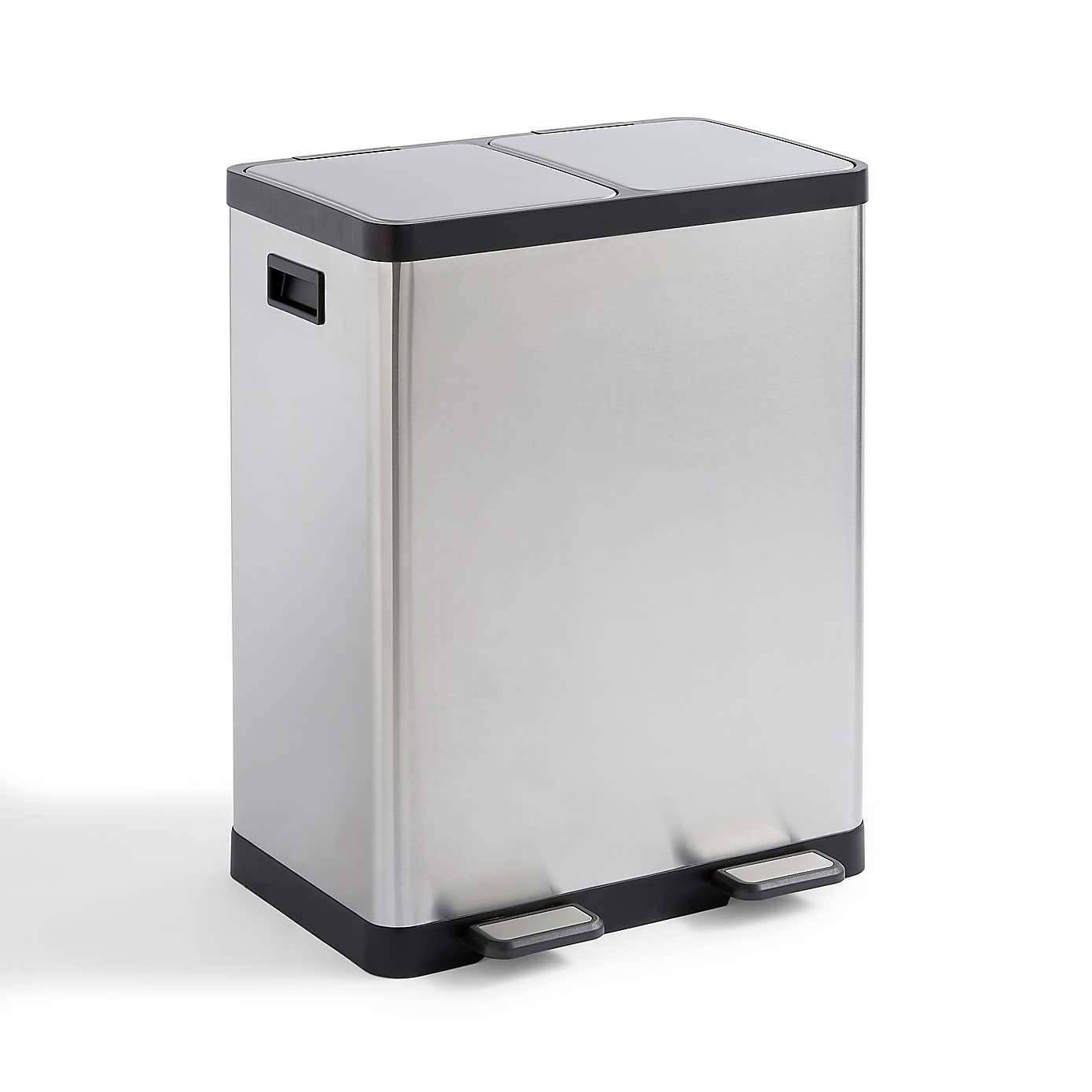 Dual 30/30L Recycling Pedal Bin