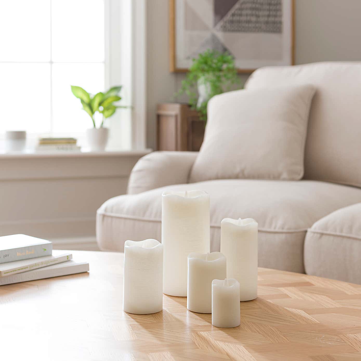 LED Blow Out Pillar Candle