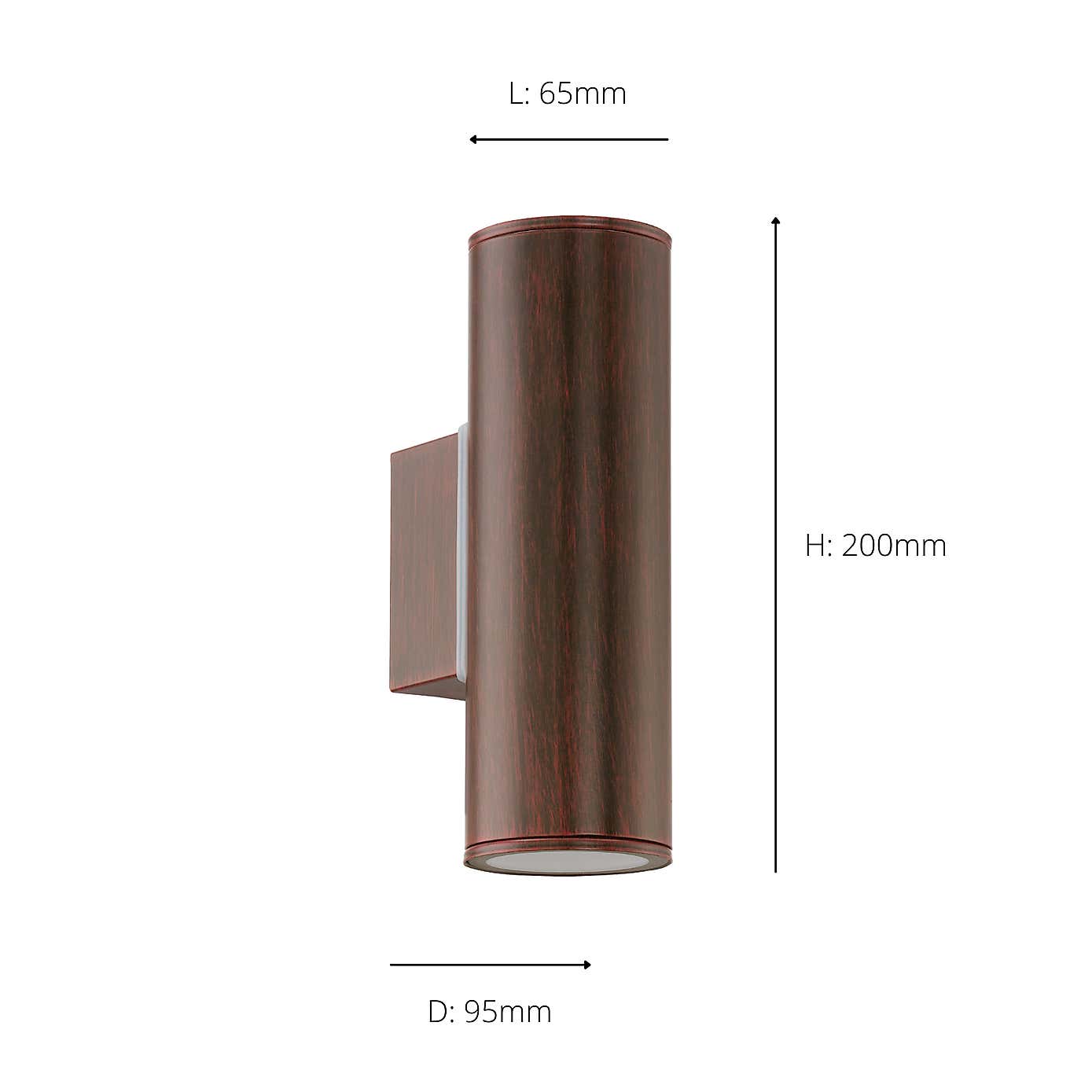 EGLO RIGA Antique Brown Wall Light