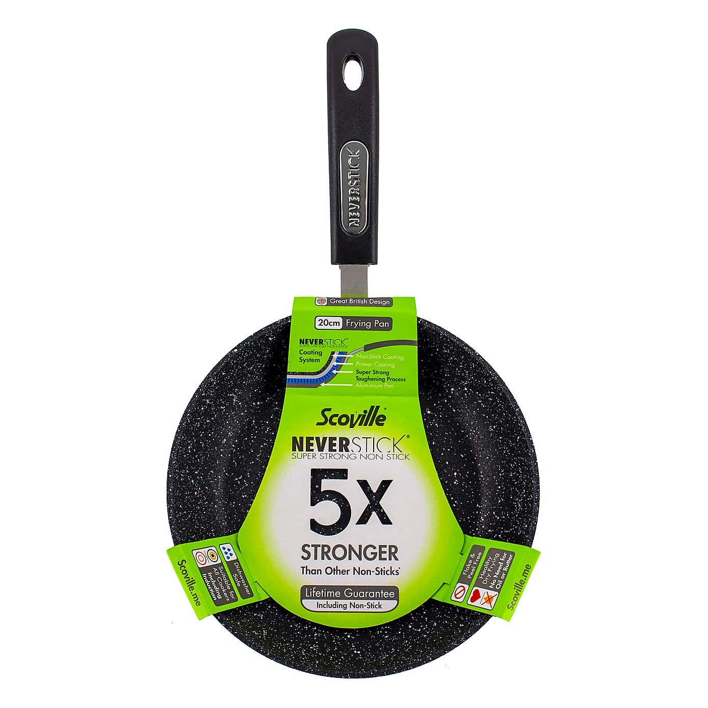 Scoville Neverstick Non-stick Aluminium Frying Pan, 20cm