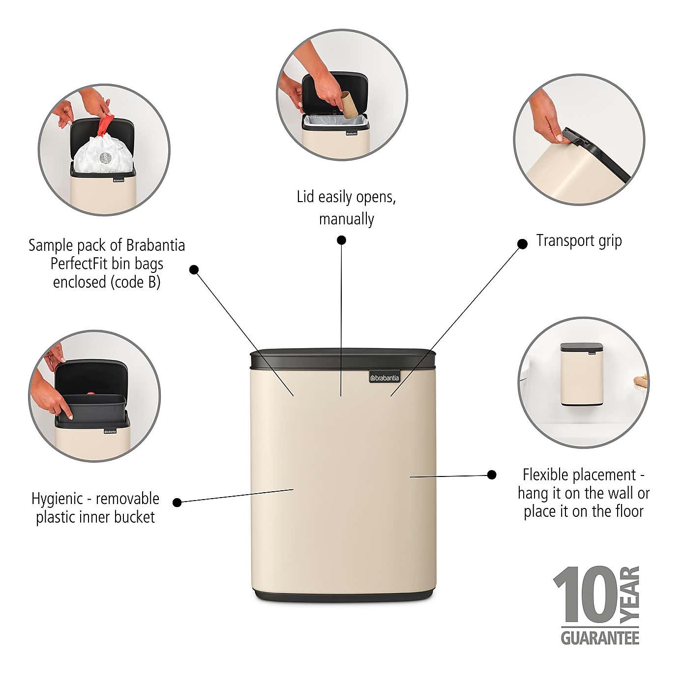 Brabantia Bo 7L Waste Bin
