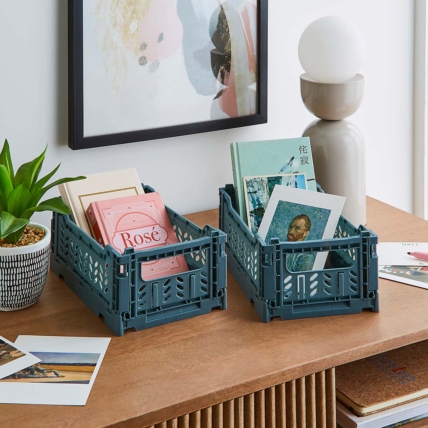 Pack of 2 Foldable Crates