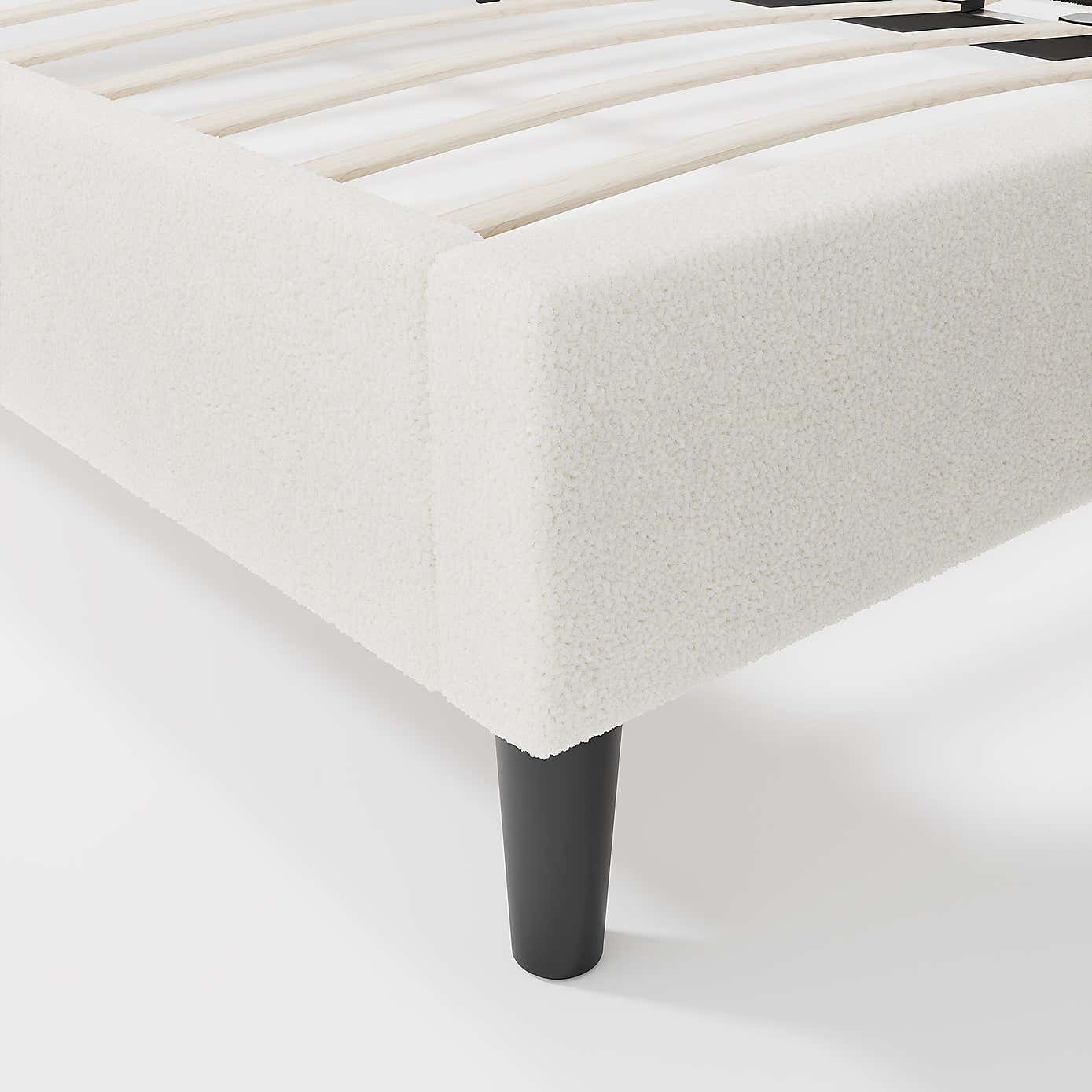 Alara Pleated Teddy Fabric Bed