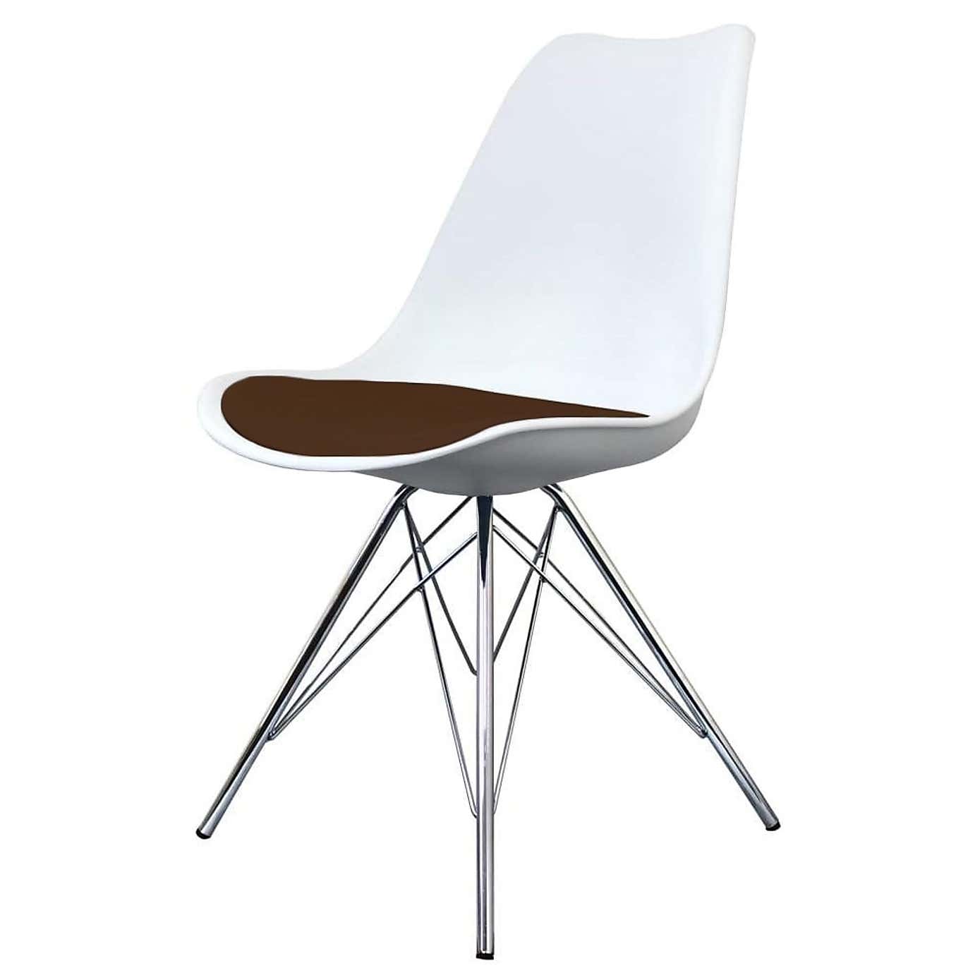 Fusion Living Soho White Plastic Dining Chair