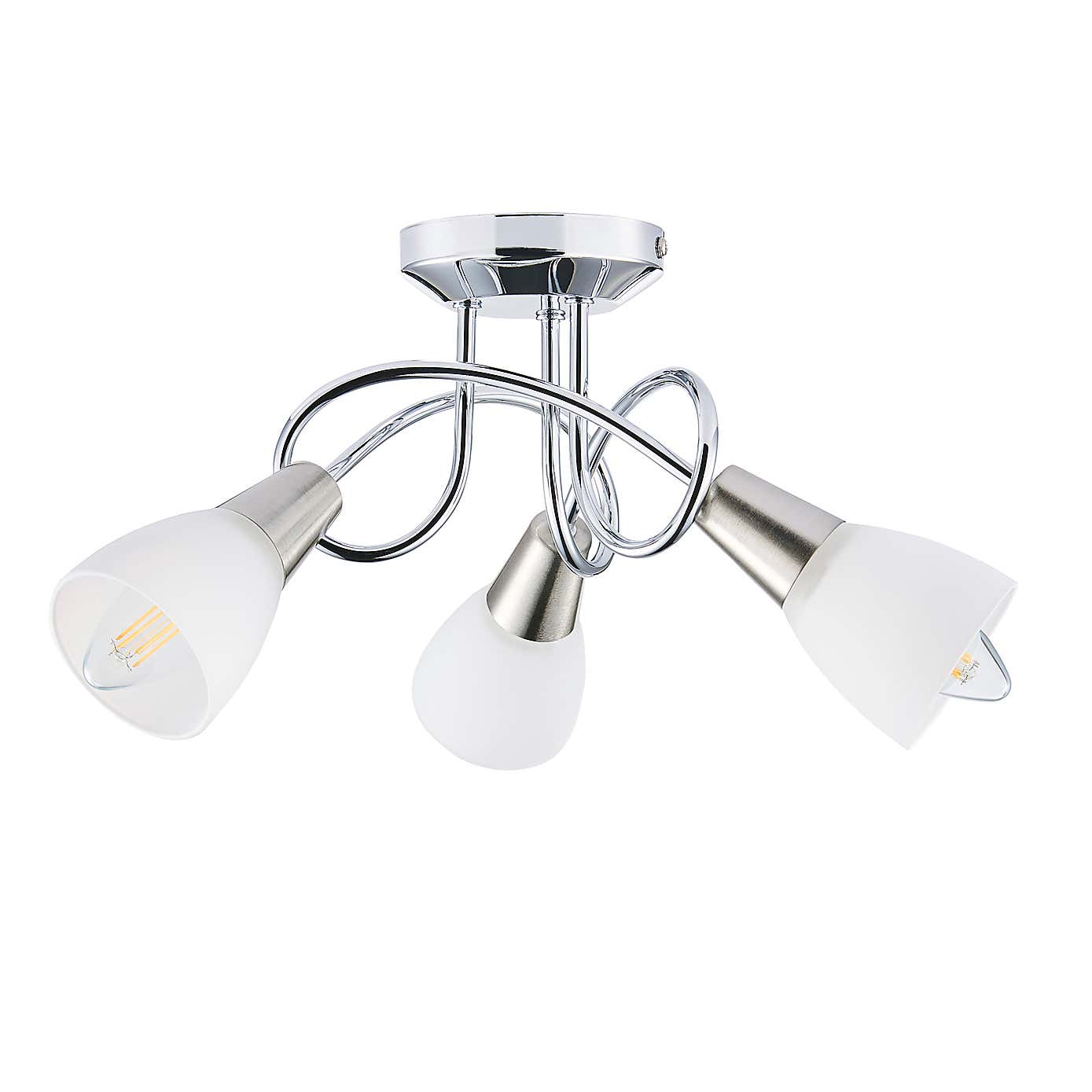 Smithson 3-Light Chrome Ceiling Fitting