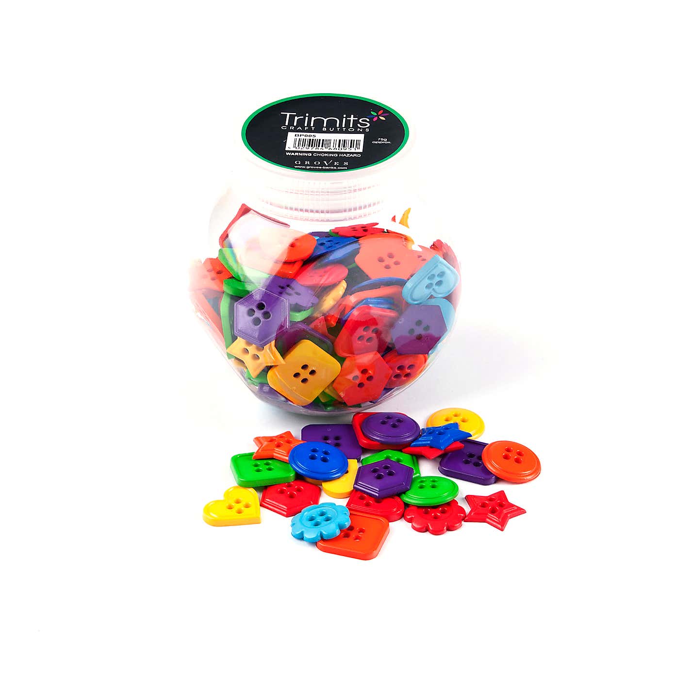 Button Jar Geometric Shapes