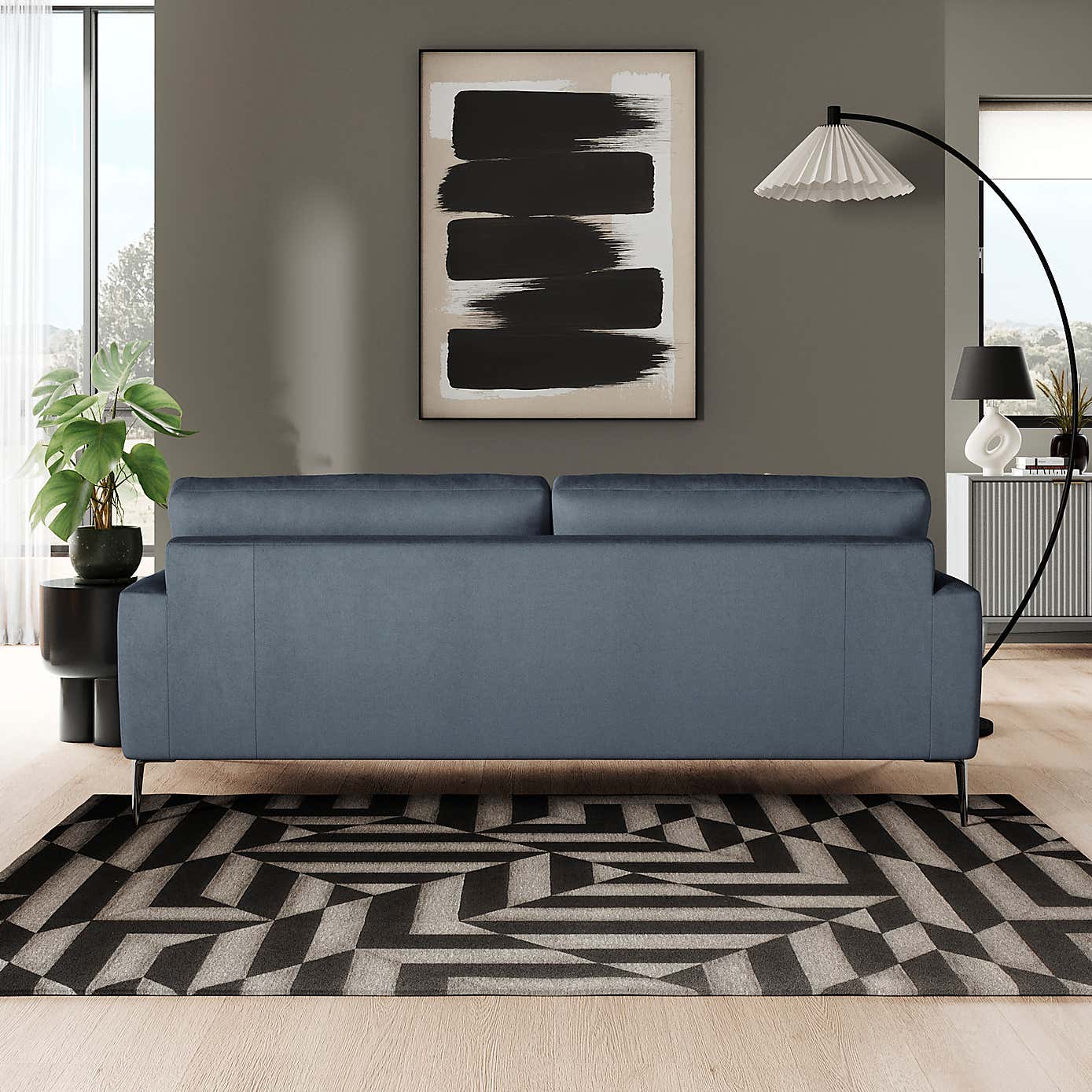 Lawson Matte Plush Velvet 4 Seater Sofa