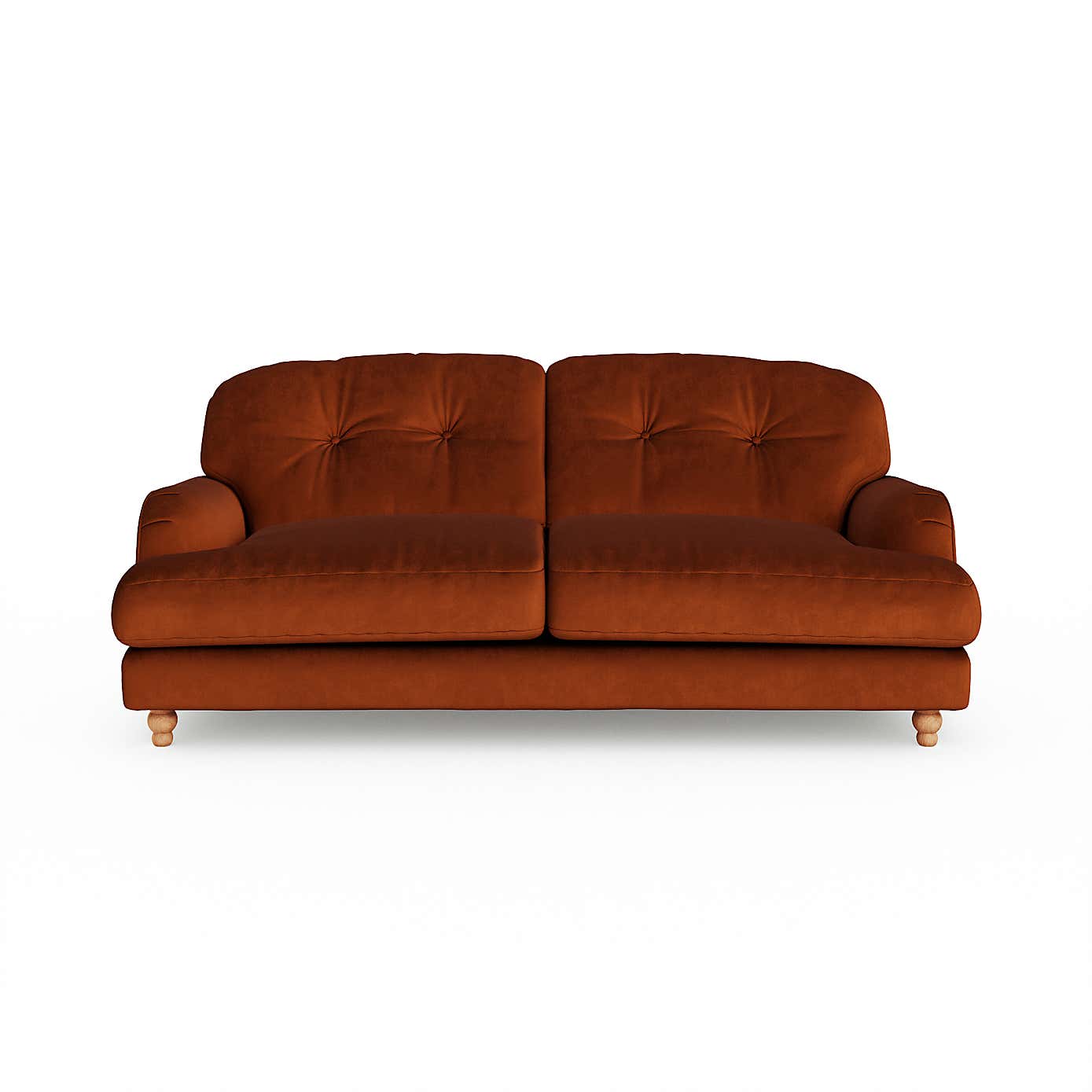 Martha Matte Plush Velvet 3 Seater Sofa