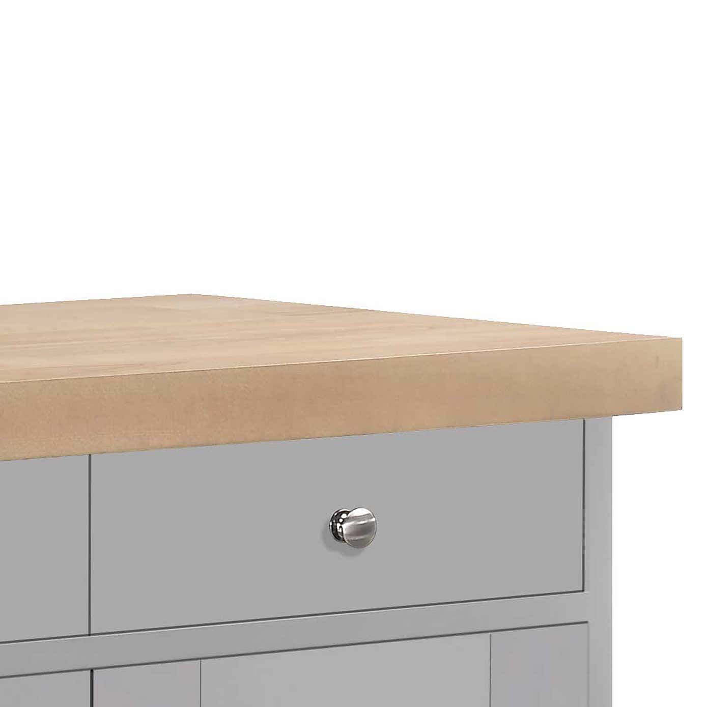 Portland Grey Kitchen Island