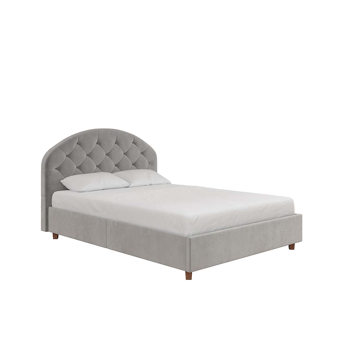 Aspen Velvet Upholstered Bed Frame