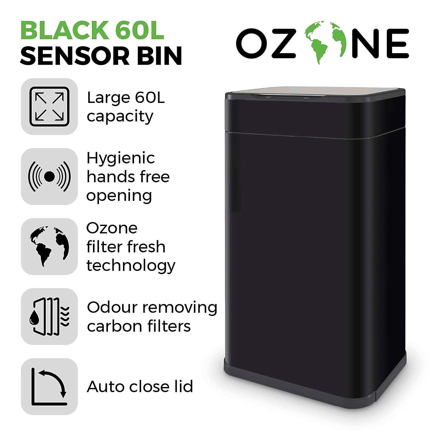 Tower 60L Ozone Sensor Bin